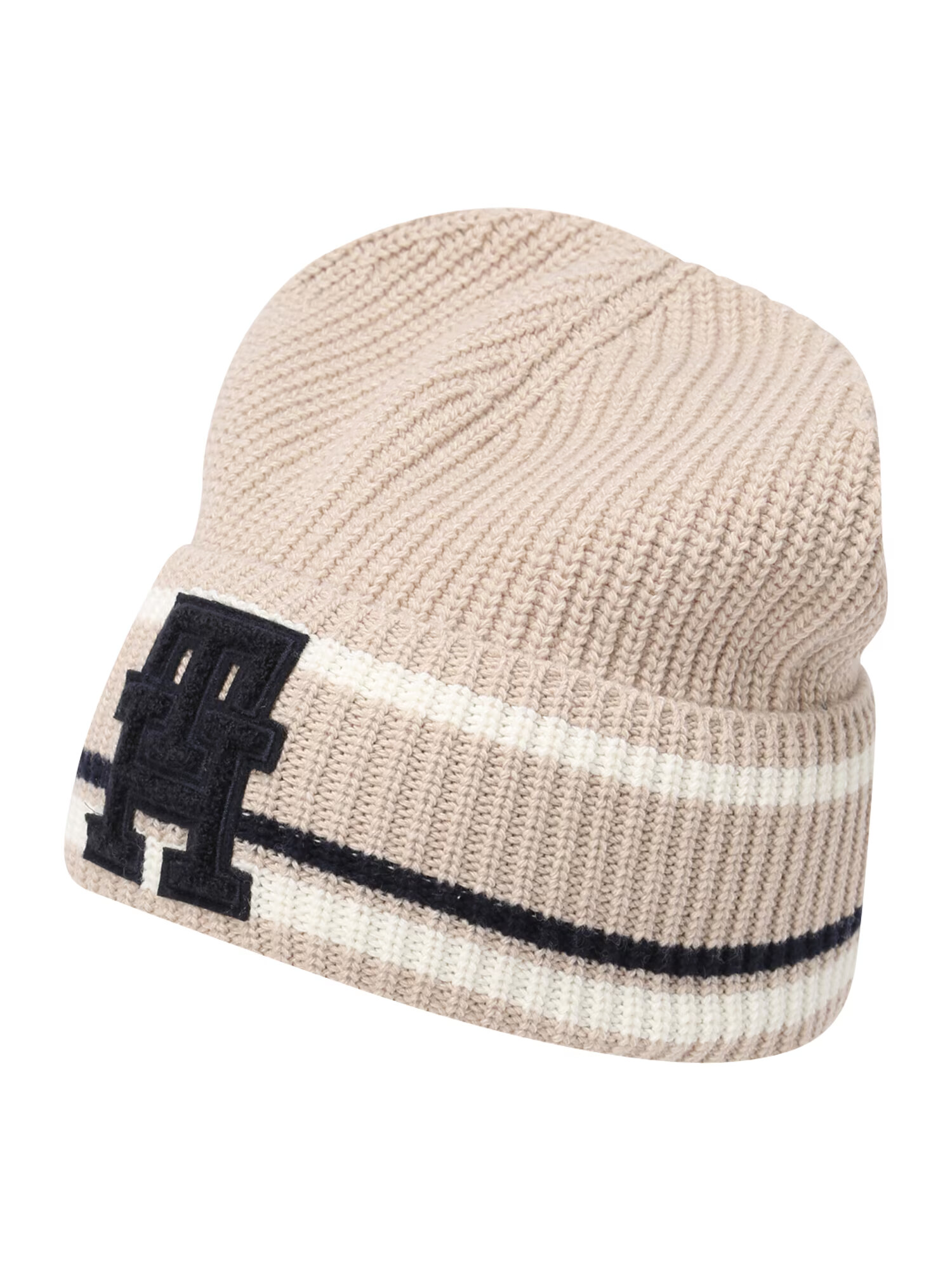 TOMMY HILFIGER Čiapky 'BEANIE' béžová / čierna / biela - Pepit.sk