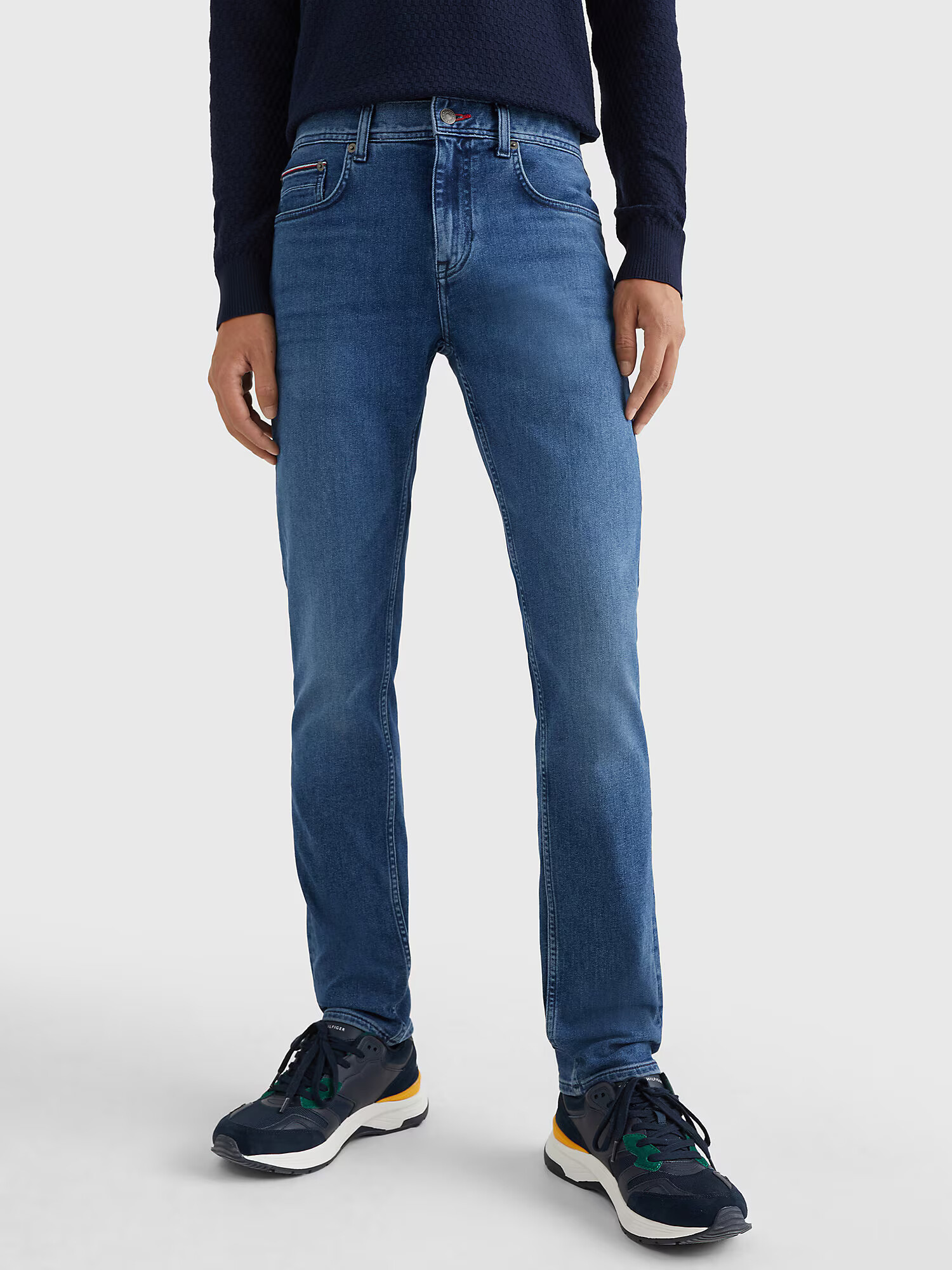 TOMMY HILFIGER Džínsy 'Denton' modrá denim / hnedá - Pepit.sk