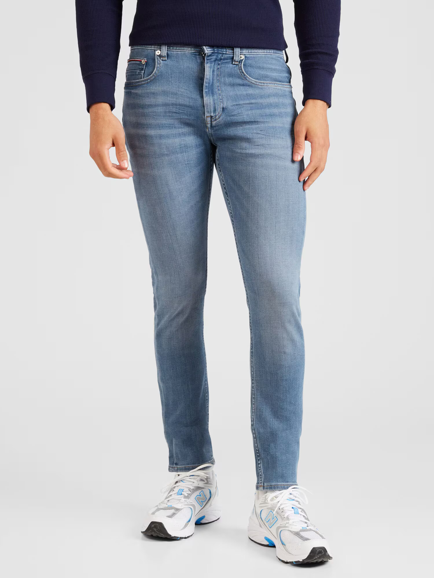 TOMMY HILFIGER Džínsy námornícka modrá / modrá denim / svetlohnedá / jasne červená - Pepit.sk