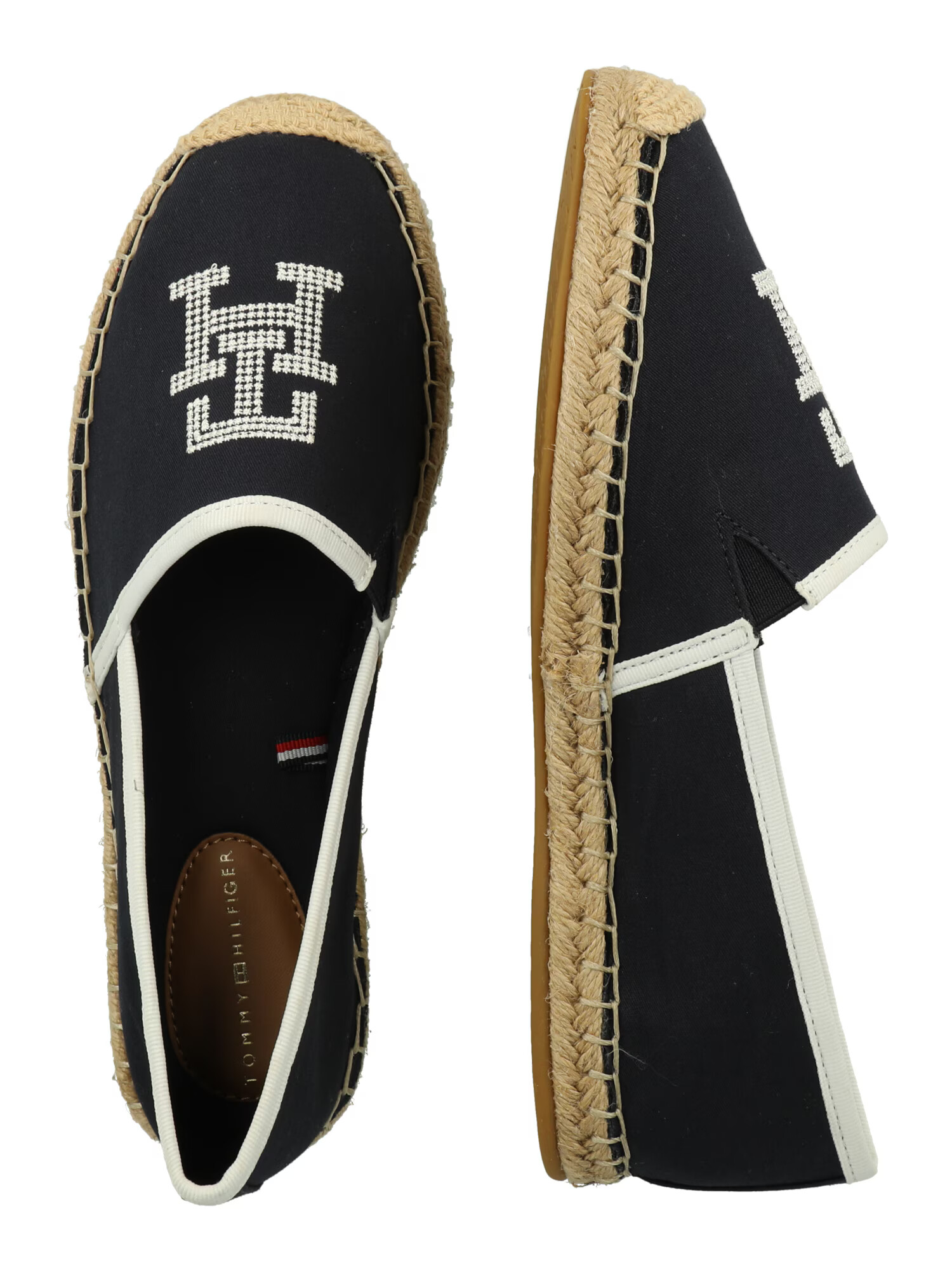 TOMMY HILFIGER Espadrilky krémová / námornícka modrá - Pepit.sk