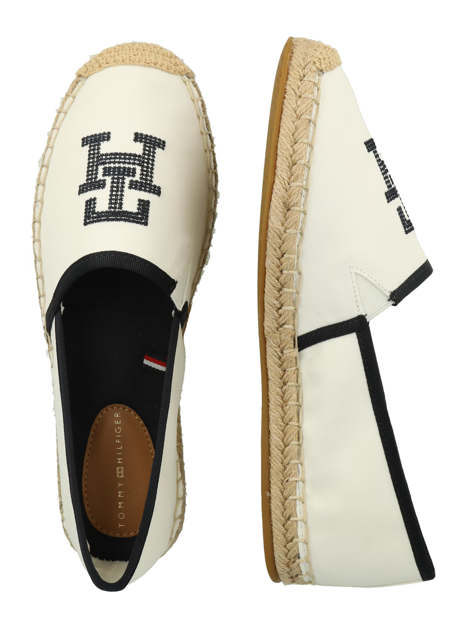 TOMMY HILFIGER Espadrilky nebielená / tmavomodrá - Pepit.sk