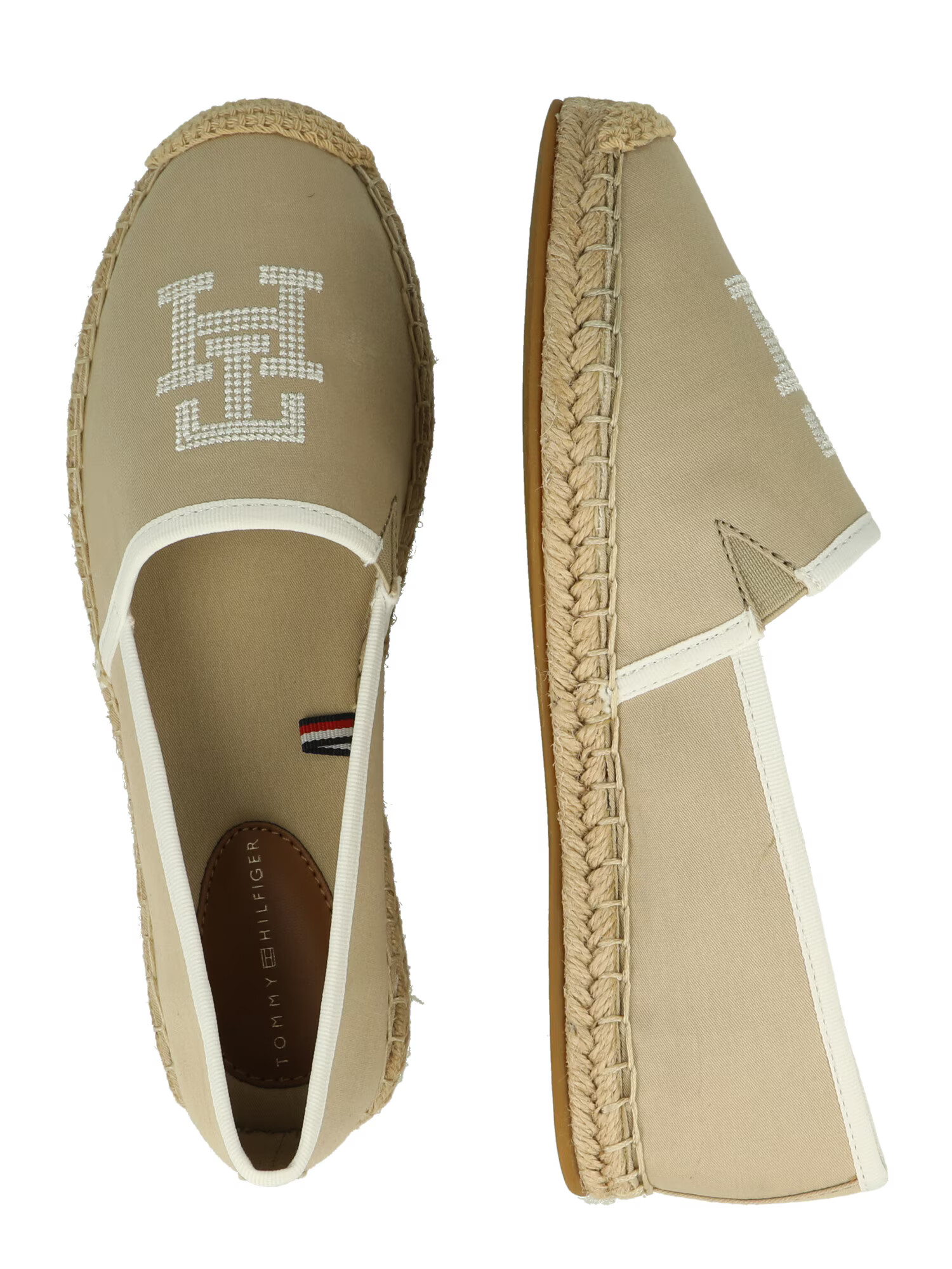 TOMMY HILFIGER Espadrilky piesková / biela - Pepit.sk