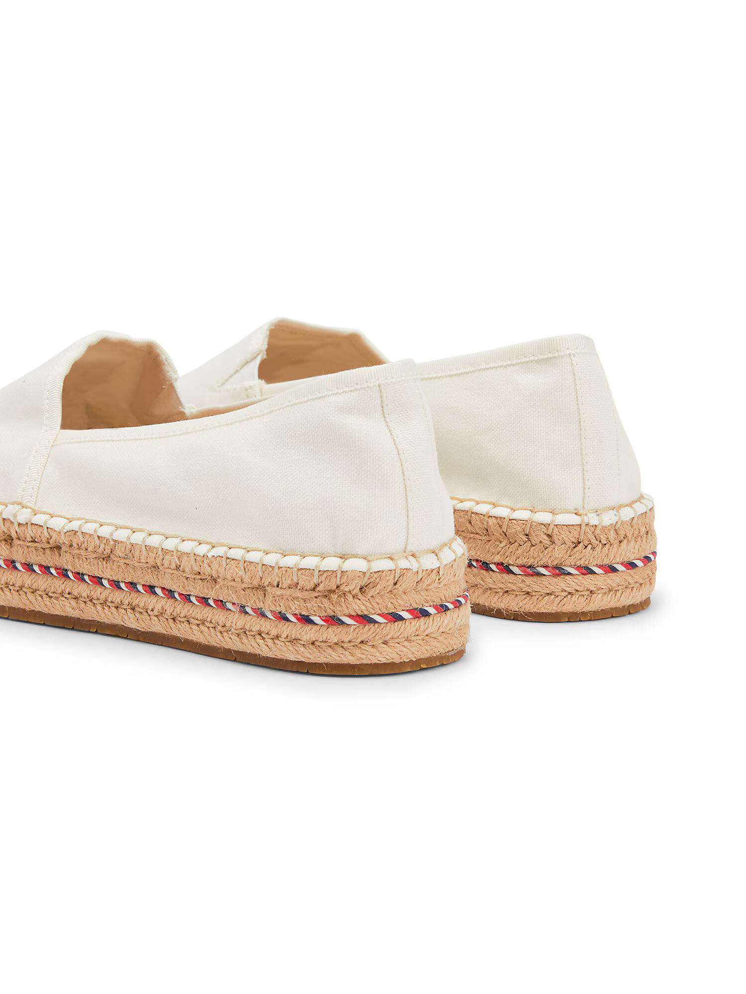 TOMMY HILFIGER Espadrilky nebielená / svetlohnedá / červená / biela - Pepit.sk