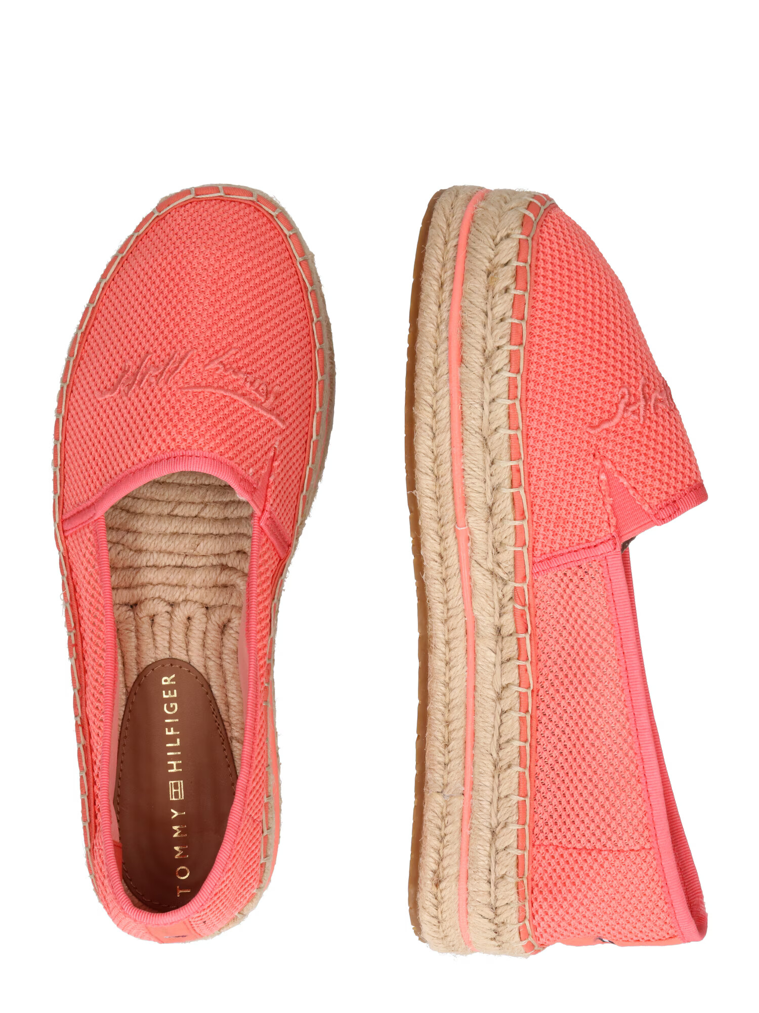 TOMMY HILFIGER Espadrilky tmelová / koralová - Pepit.sk