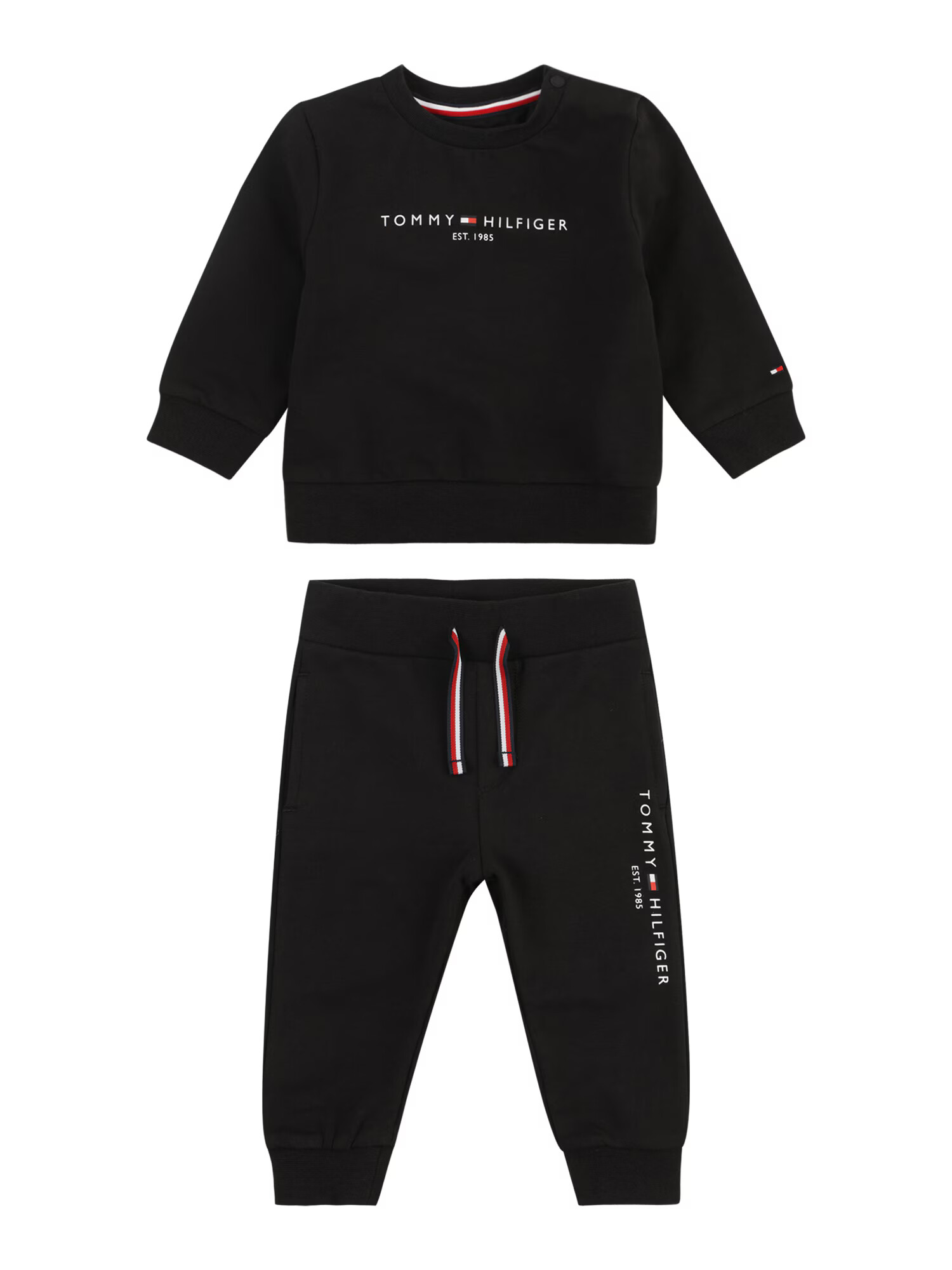 TOMMY HILFIGER Joggingová súprava červená / čierna / biela - Pepit.sk