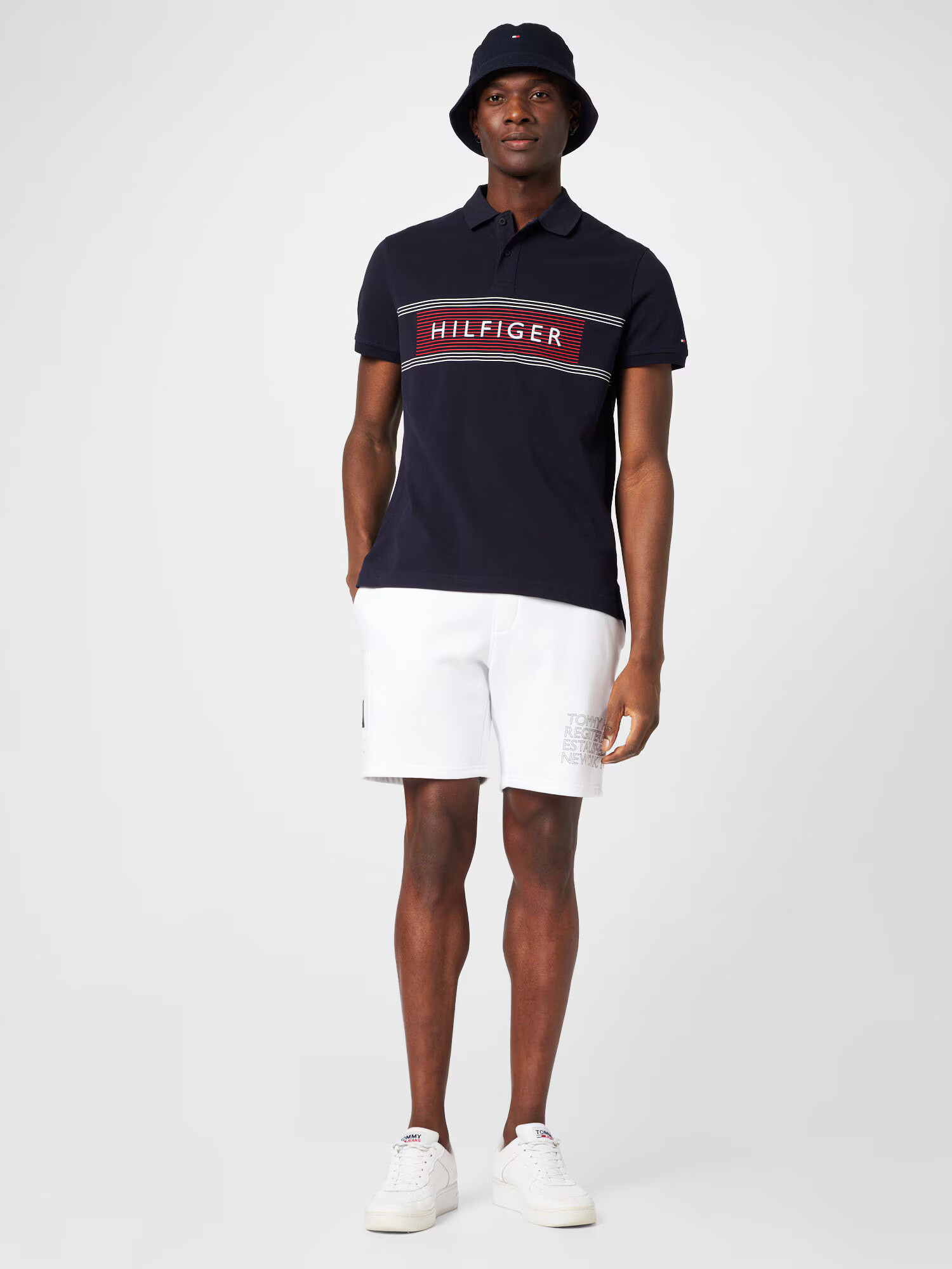 TOMMY HILFIGER Nohavice čierna / biela - Pepit.sk