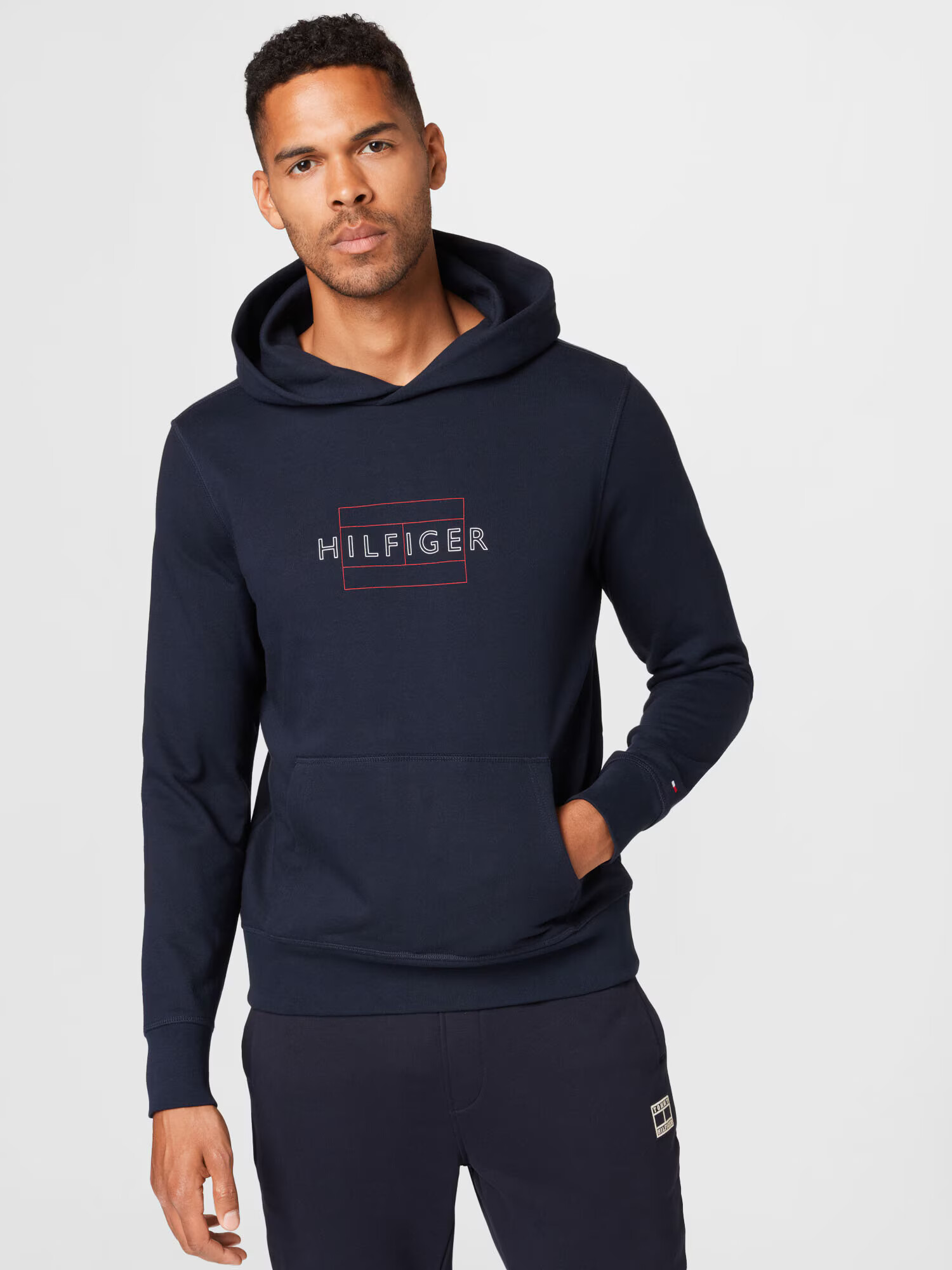 TOMMY HILFIGER Mikina červená / čierna / biela - Pepit.sk