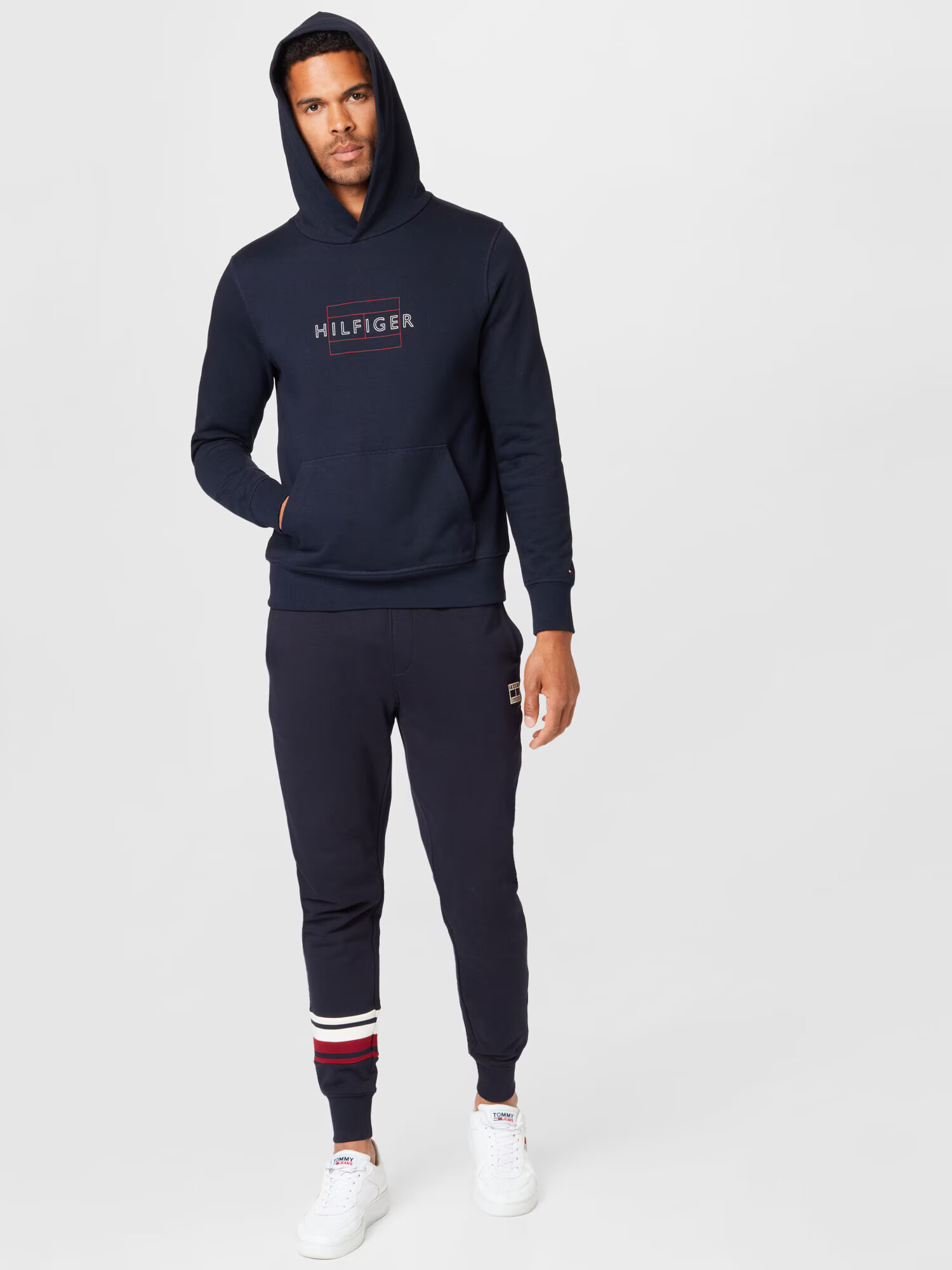 TOMMY HILFIGER Mikina červená / čierna / biela - Pepit.sk