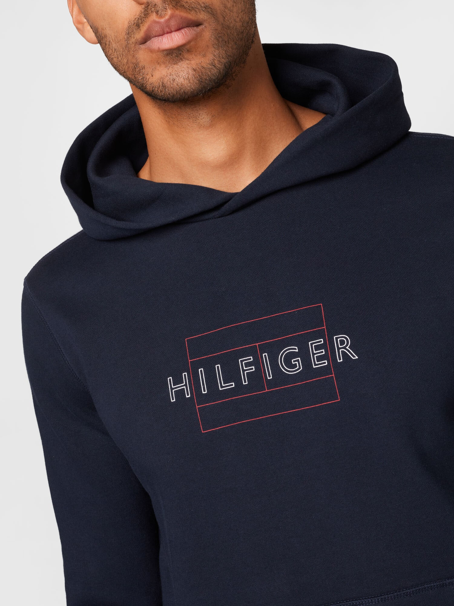 TOMMY HILFIGER Mikina červená / čierna / biela - Pepit.sk