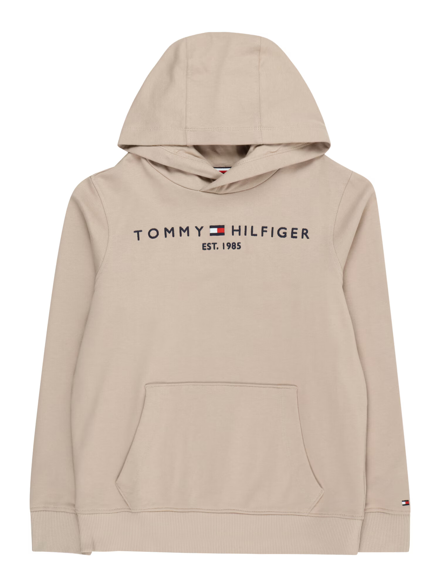 TOMMY HILFIGER Mikina 'Essential' farba ťavej srsti / tmavomodrá / červená - Pepit.sk