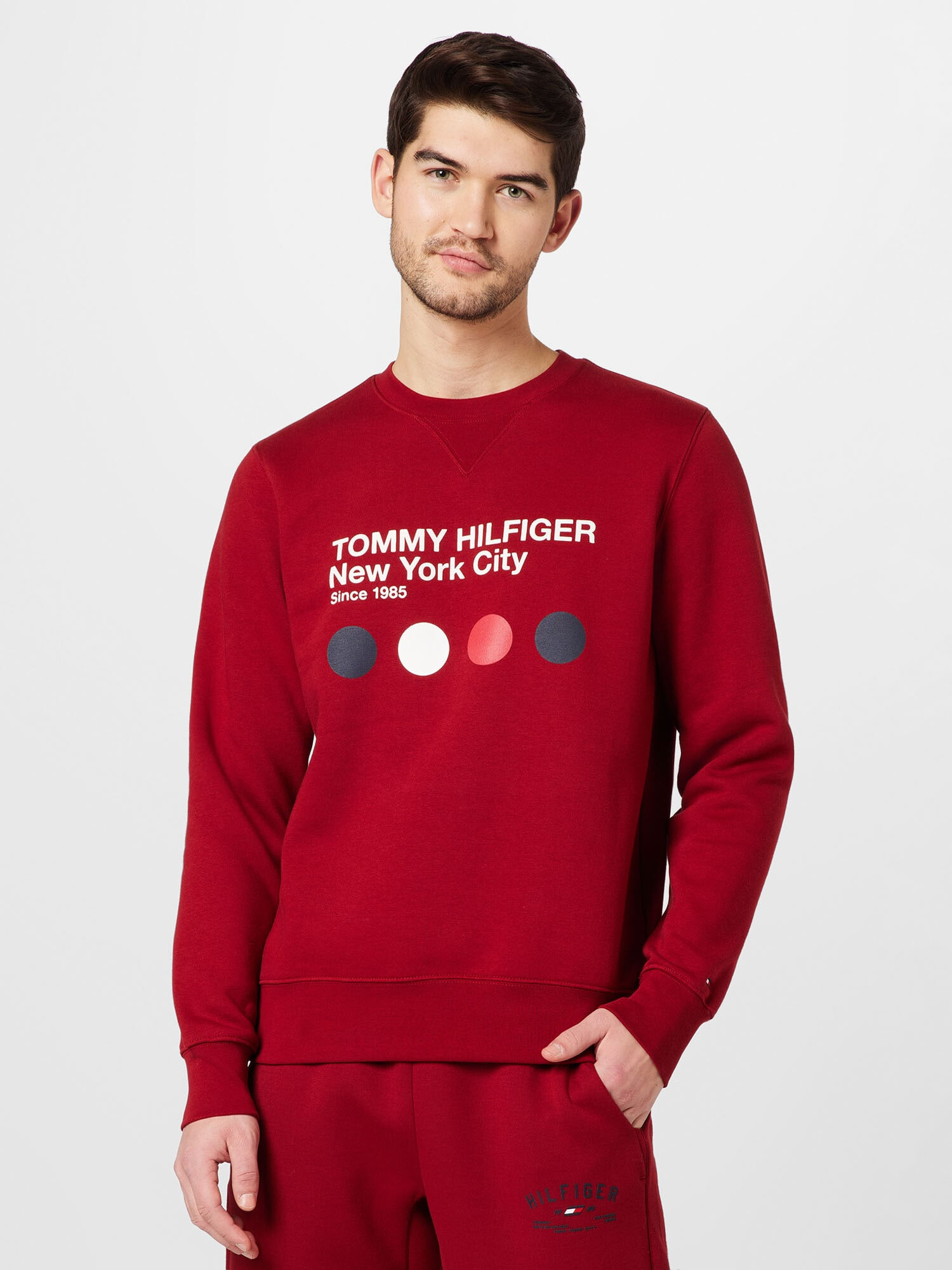 TOMMY HILFIGER Mikina 'METRO' námornícka modrá / červená / biela - Pepit.sk