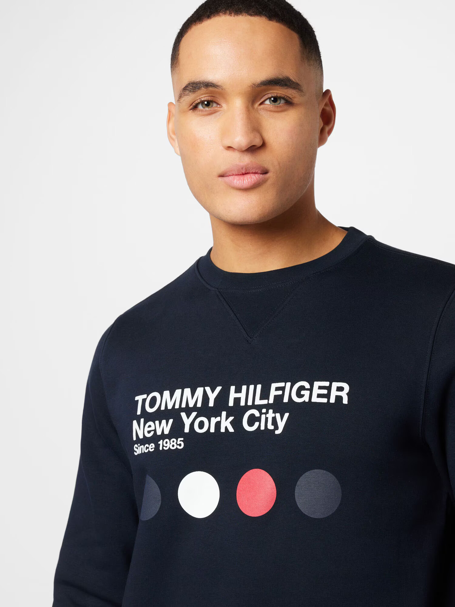 TOMMY HILFIGER Mikina 'Metro' tmavomodrá / červená / biela - Pepit.sk