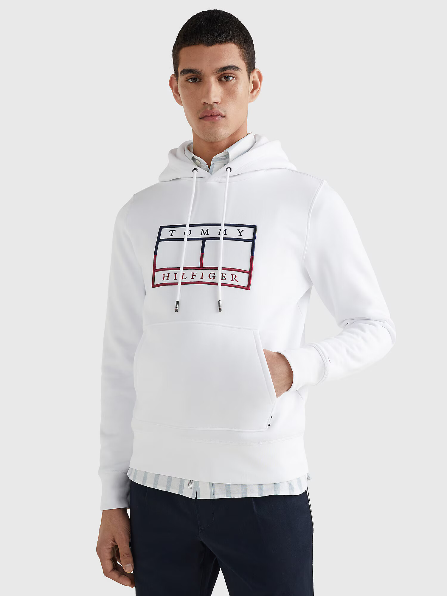 TOMMY HILFIGER Mikina námornícka modrá / červená / biela - Pepit.sk