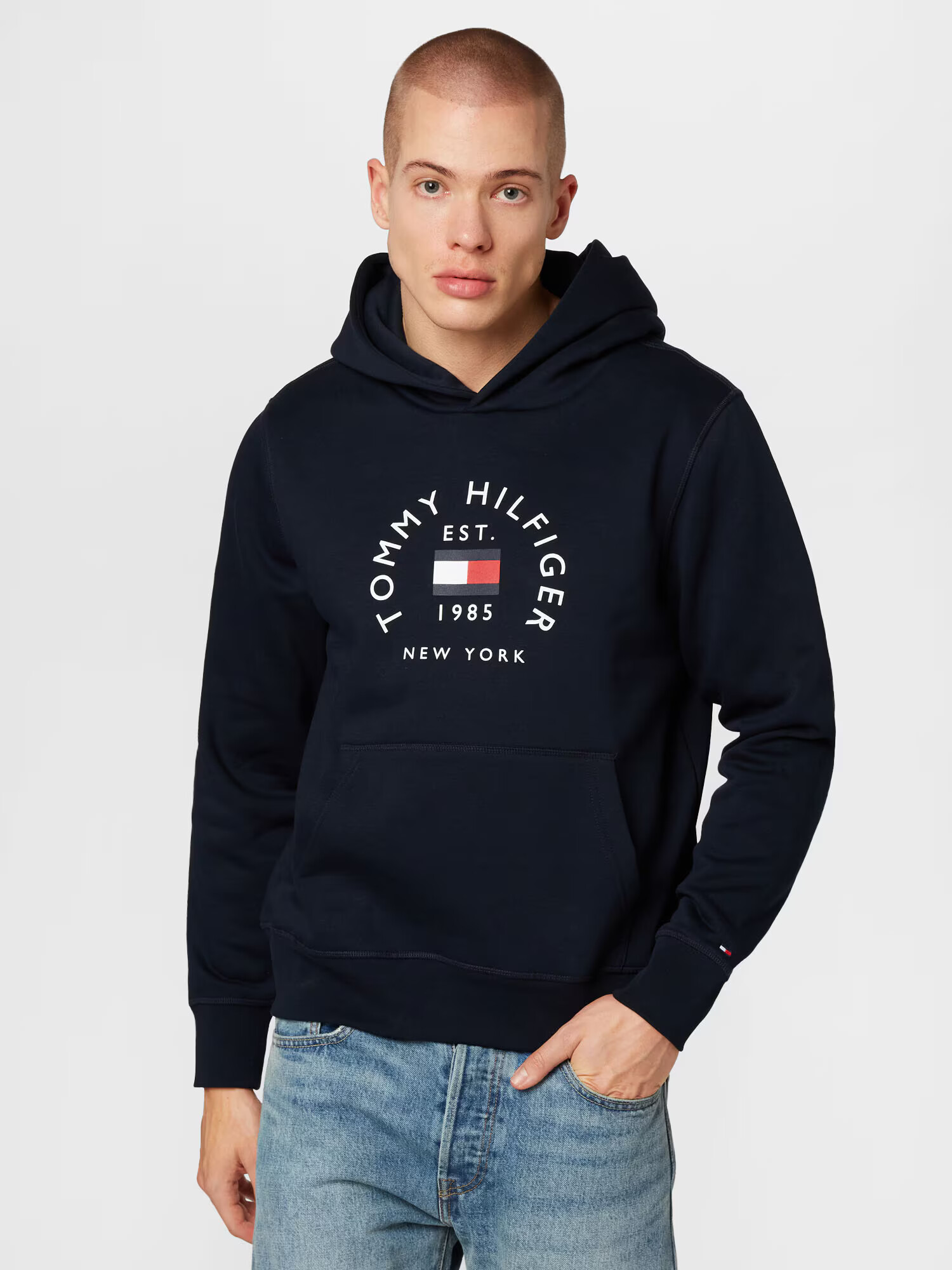 TOMMY HILFIGER Mikina námornícka modrá / červená / biela - Pepit.sk