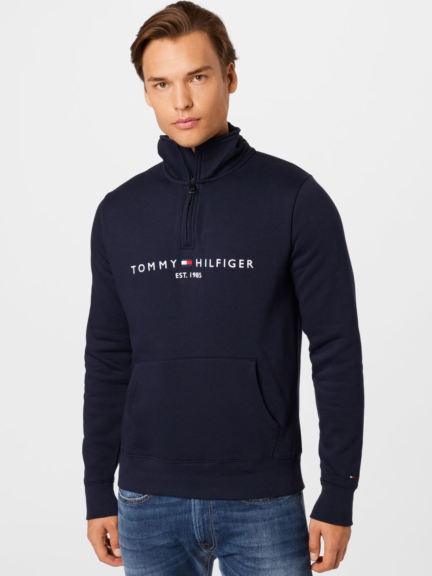 TOMMY HILFIGER Mikina námornícka modrá / červená / biela - Pepit.sk