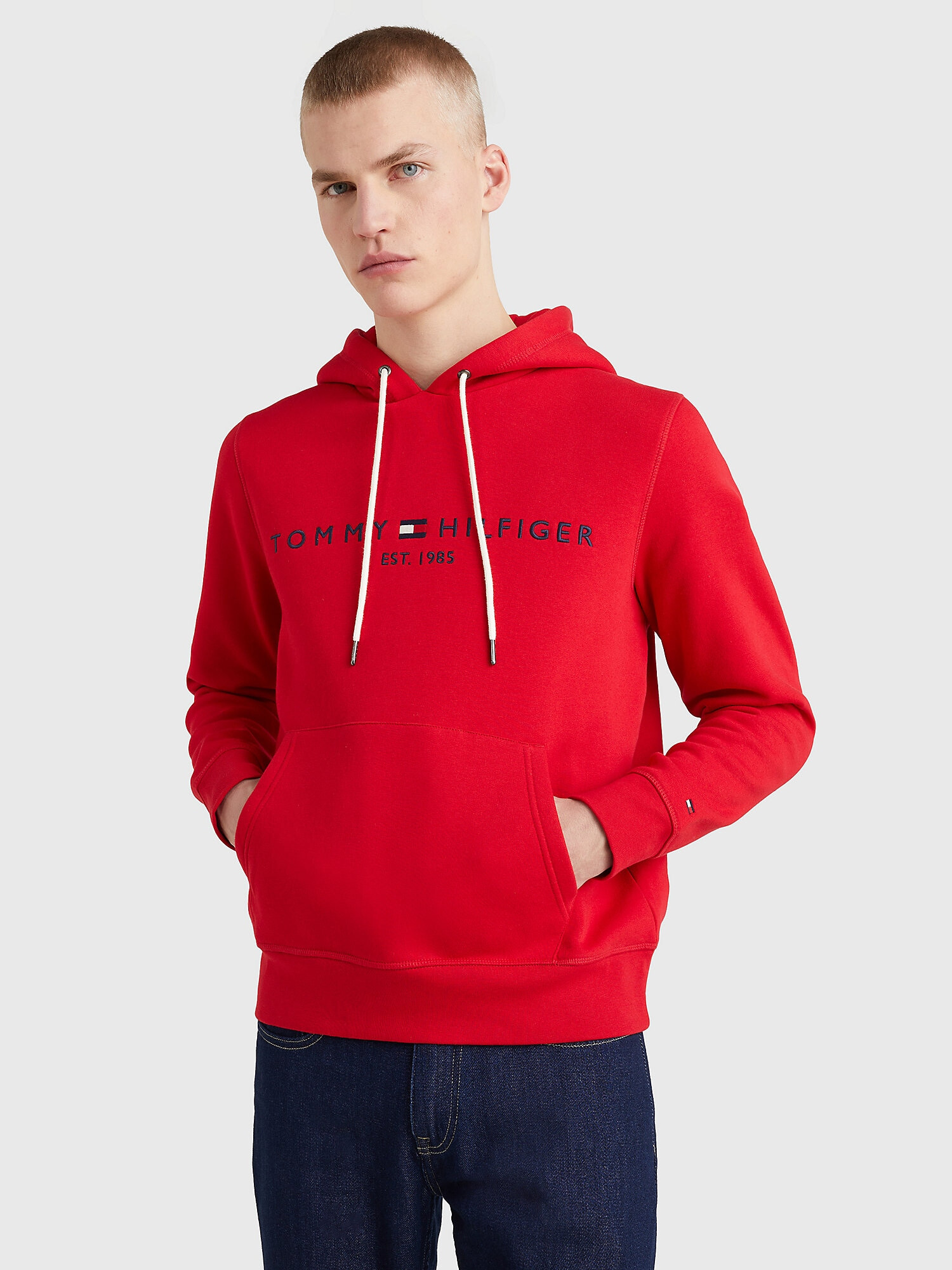 TOMMY HILFIGER Mikina námornícka modrá / červená / biela - Pepit.sk