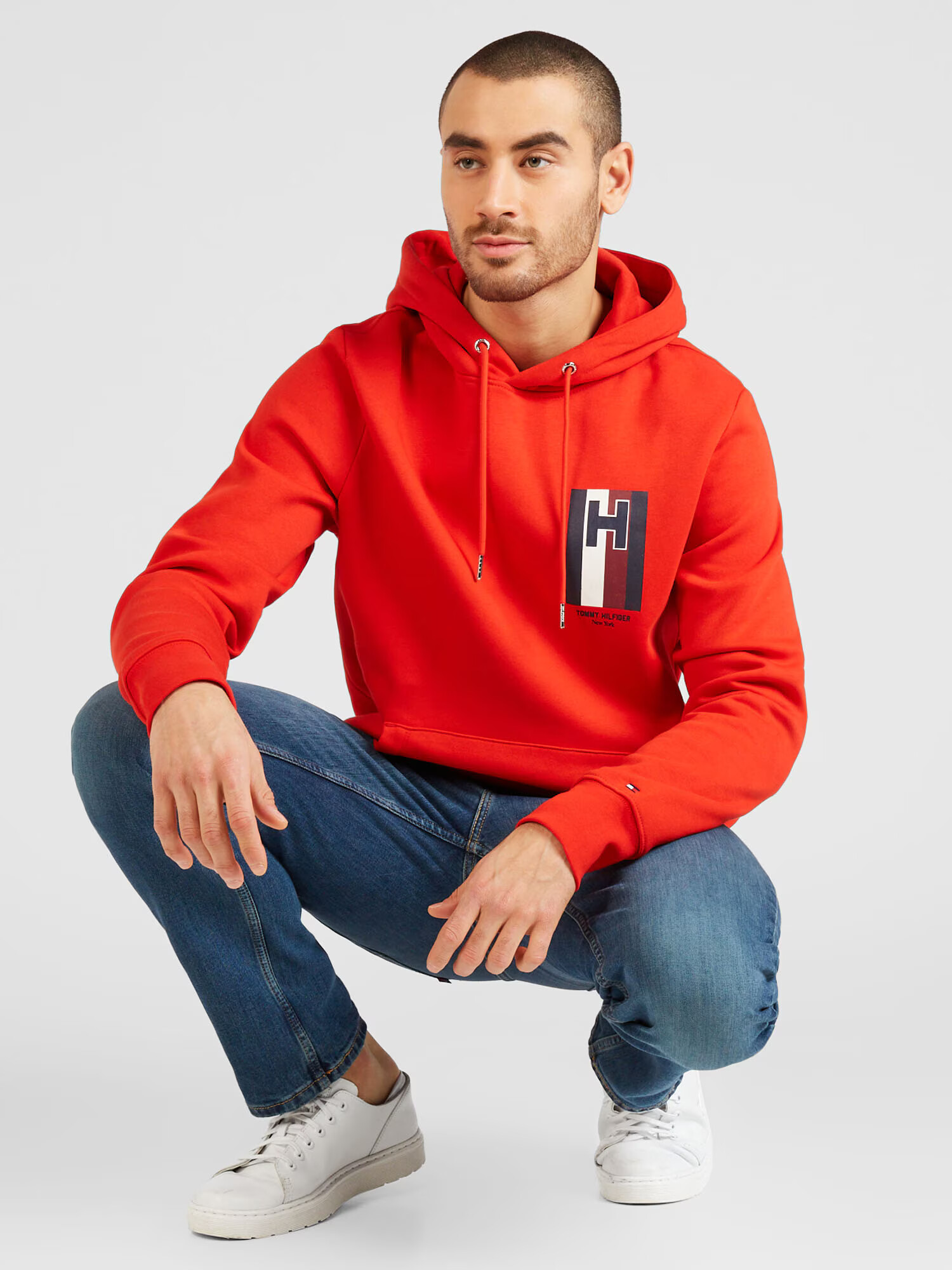 TOMMY HILFIGER Mikina námornícka modrá / červená / biela - Pepit.sk