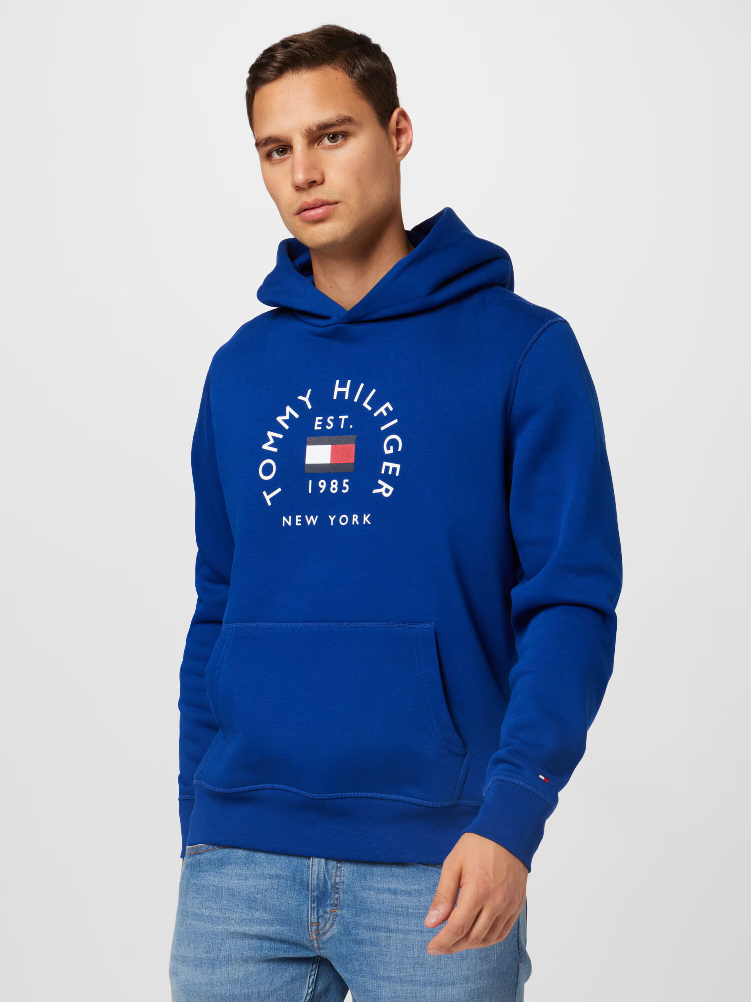 TOMMY HILFIGER Mikina námornícka modrá / grenadínová / biela - Pepit.sk