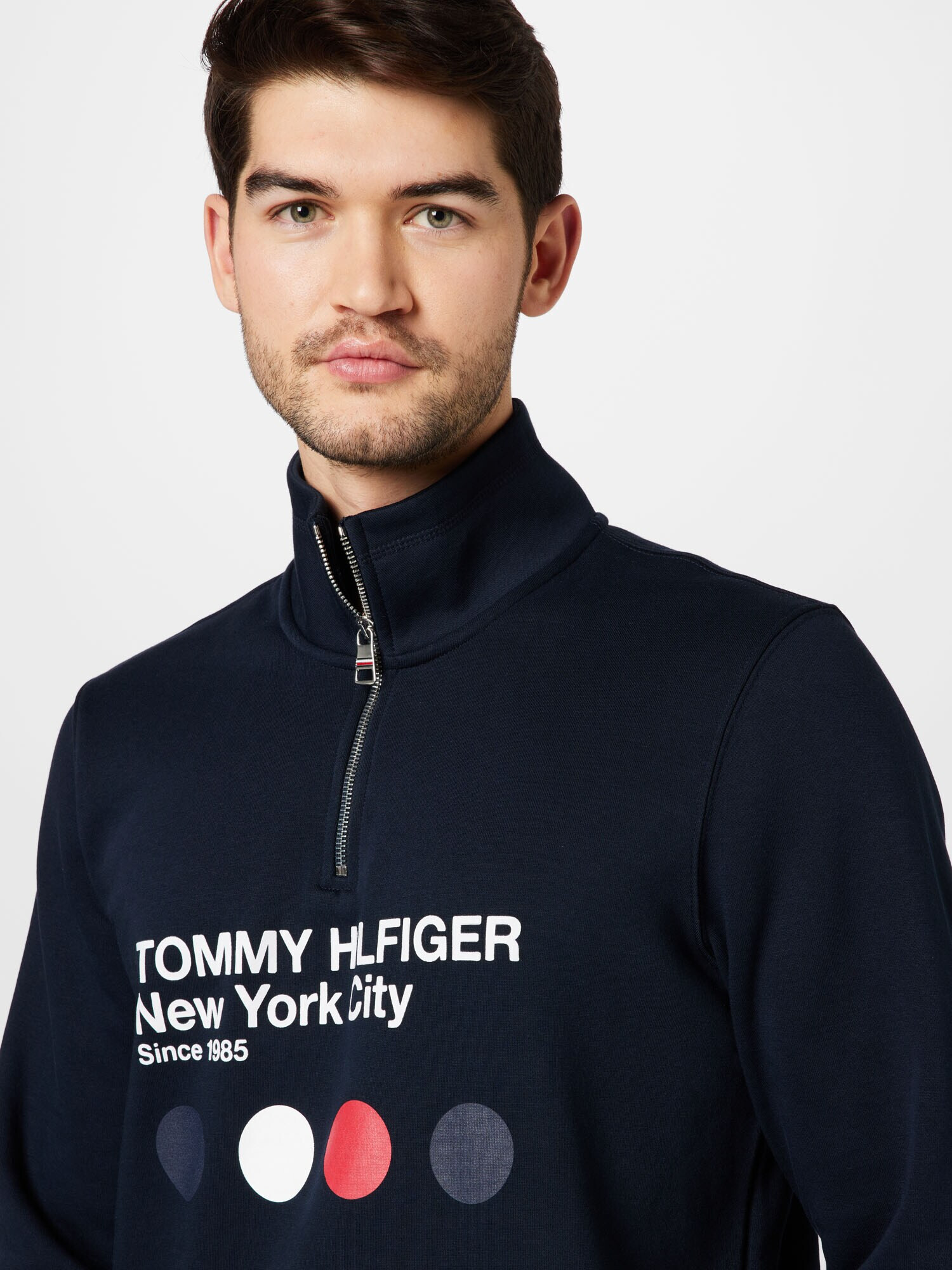 TOMMY HILFIGER Mikina námornícka modrá / grenadínová / čierna / biela - Pepit.sk