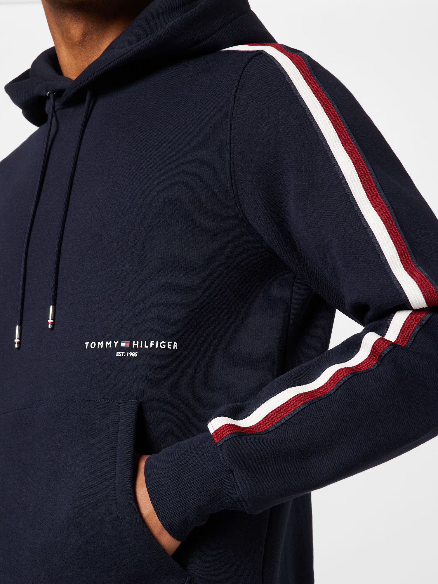 TOMMY HILFIGER Mikina námornícka modrá / krvavo červená / biela - Pepit.sk