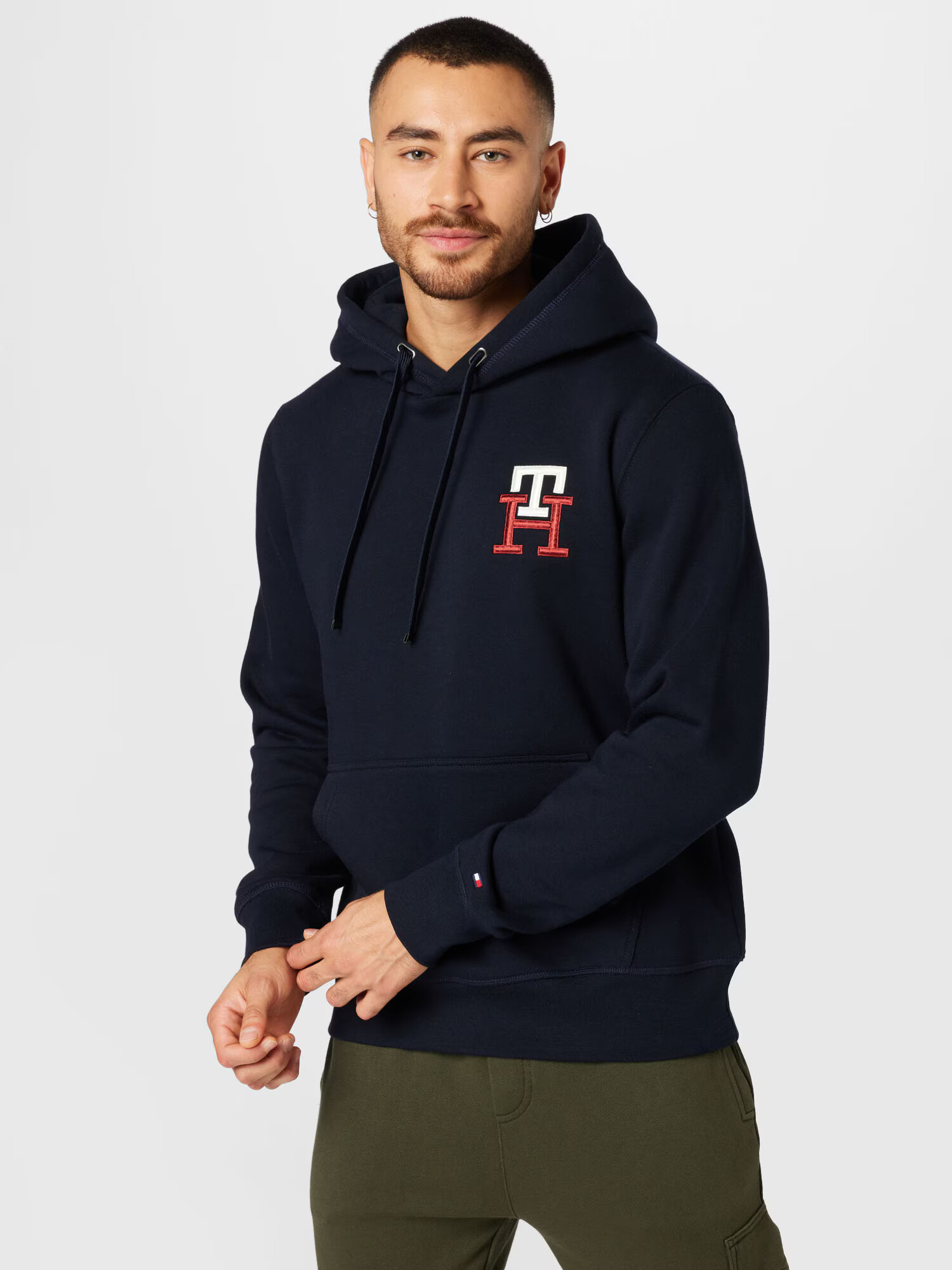 TOMMY HILFIGER Mikina námornícka modrá / ohnivo červená / biela - Pepit.sk