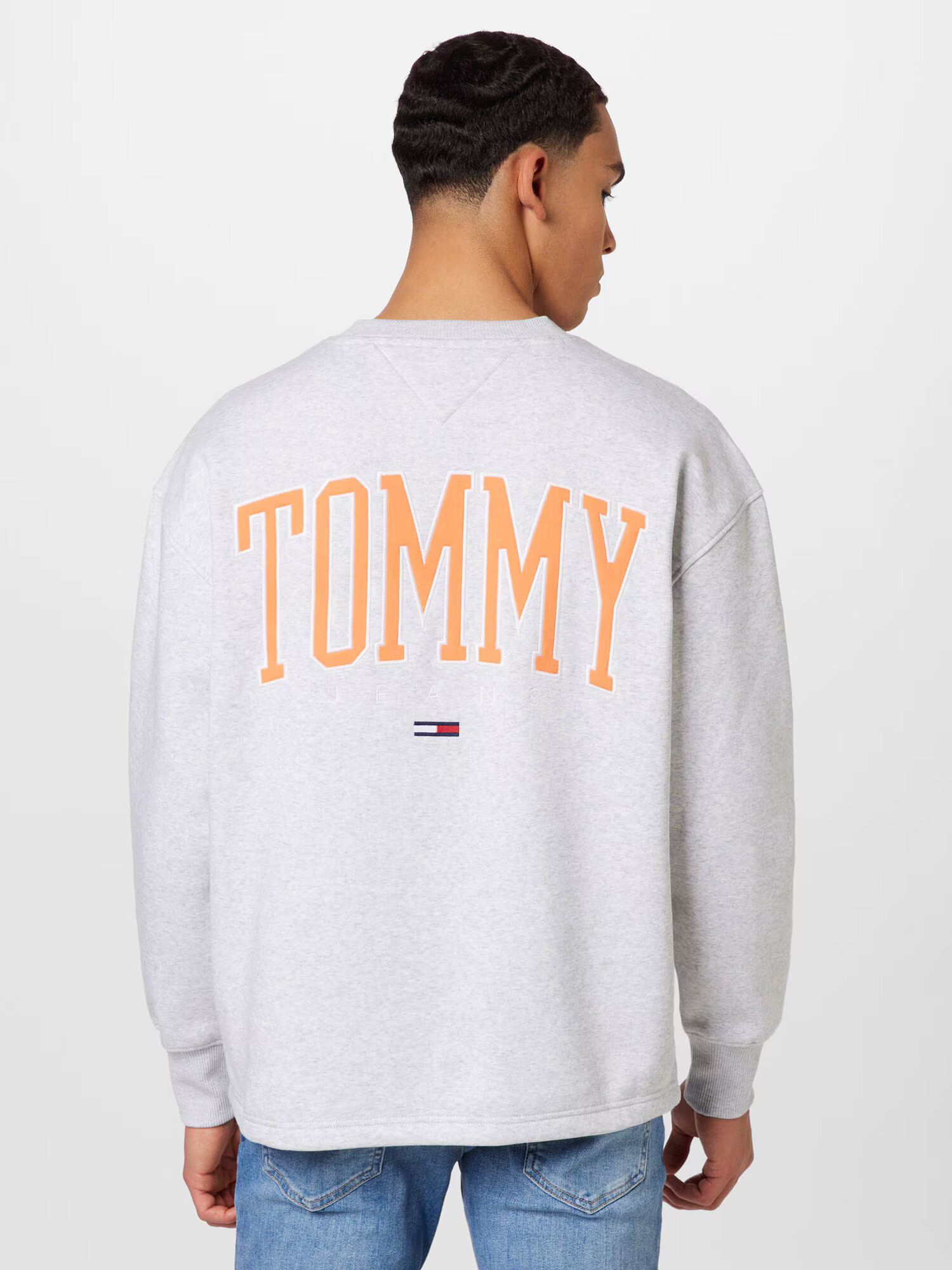 TOMMY HILFIGER Mikina námornícka modrá / svetlosivá / oranžová / biela - Pepit.sk