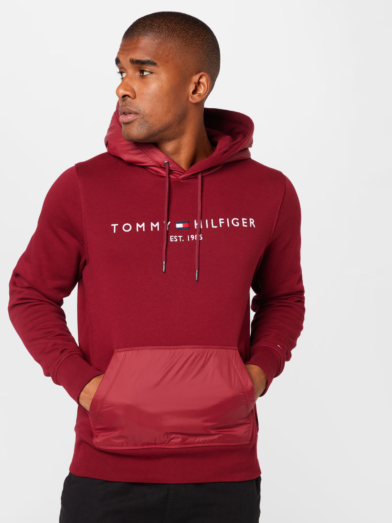 TOMMY HILFIGER Mikina námornícka modrá / tmavočervená / biela - Pepit.sk