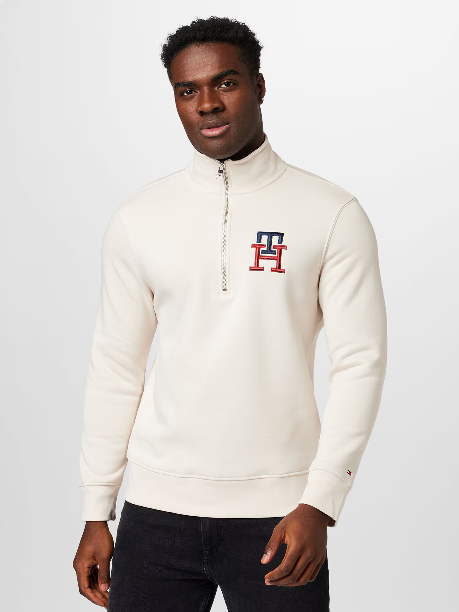 TOMMY HILFIGER Mikina nebielená / námornícka modrá / červená - Pepit.sk