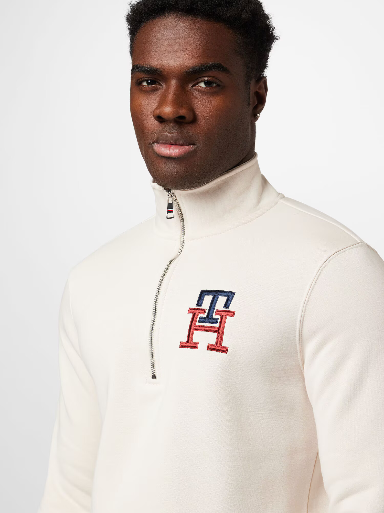 TOMMY HILFIGER Mikina nebielená / námornícka modrá / červená - Pepit.sk