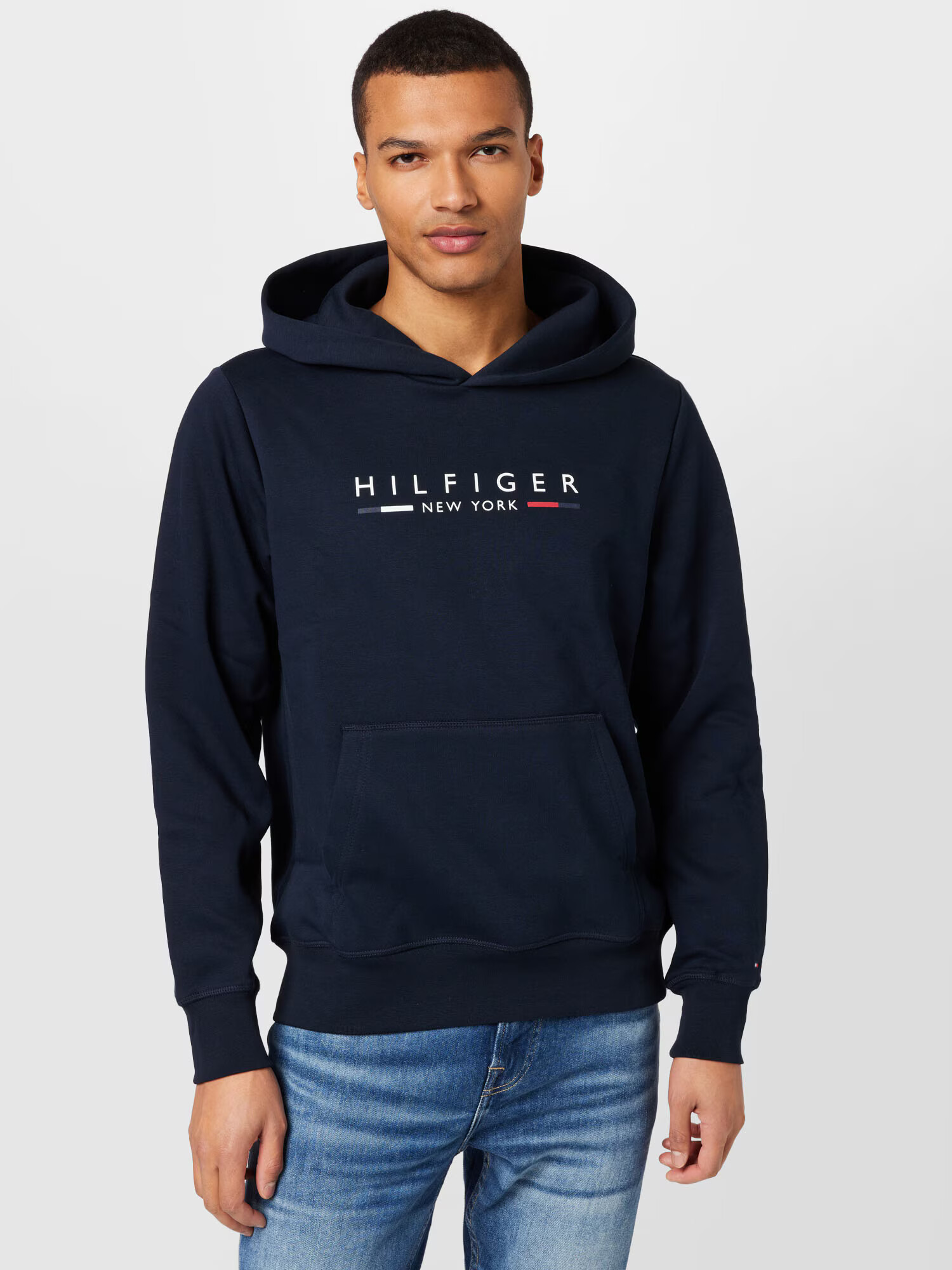 TOMMY HILFIGER Mikina 'NEW YORK' námornícka modrá / červená / biela - Pepit.sk