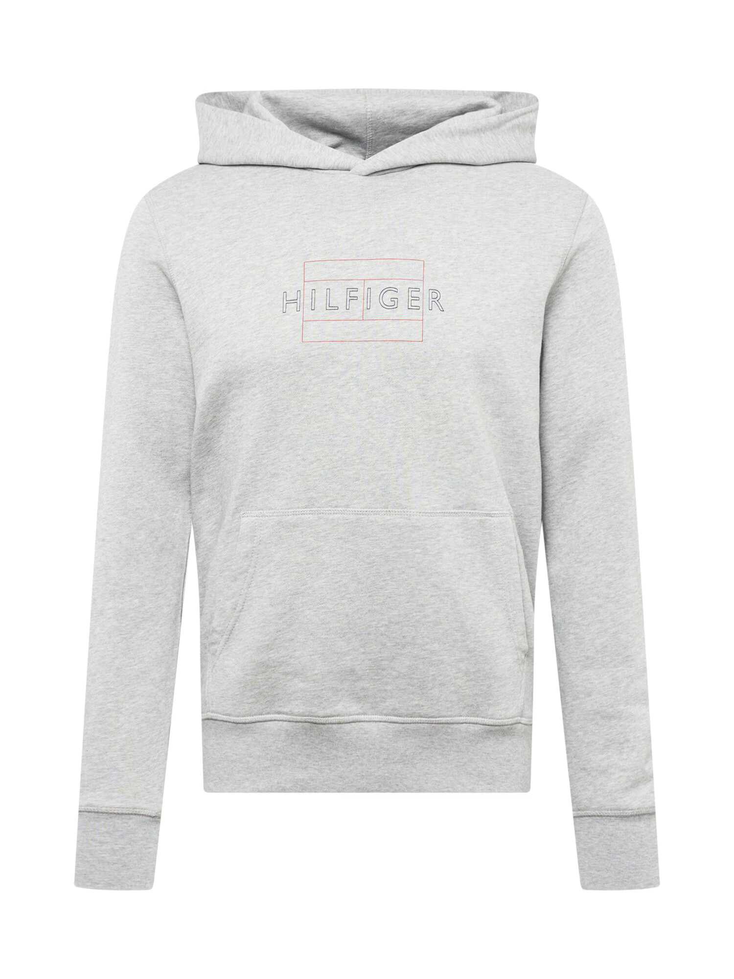 TOMMY HILFIGER Mikina sivá melírovaná / červená / čierna - Pepit.sk