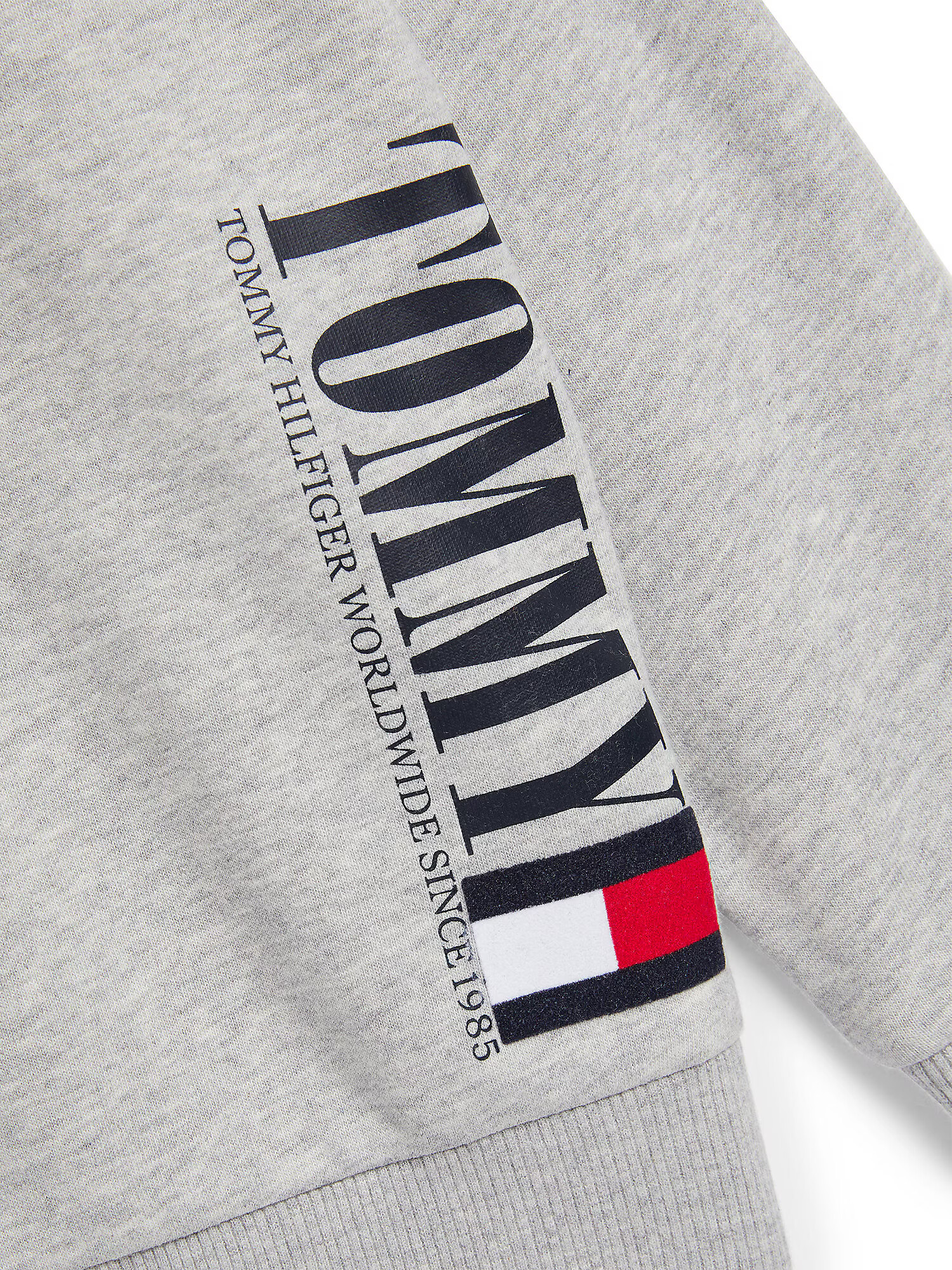 TOMMY HILFIGER Mikina sivá melírovaná / červená / čierna / biela - Pepit.sk