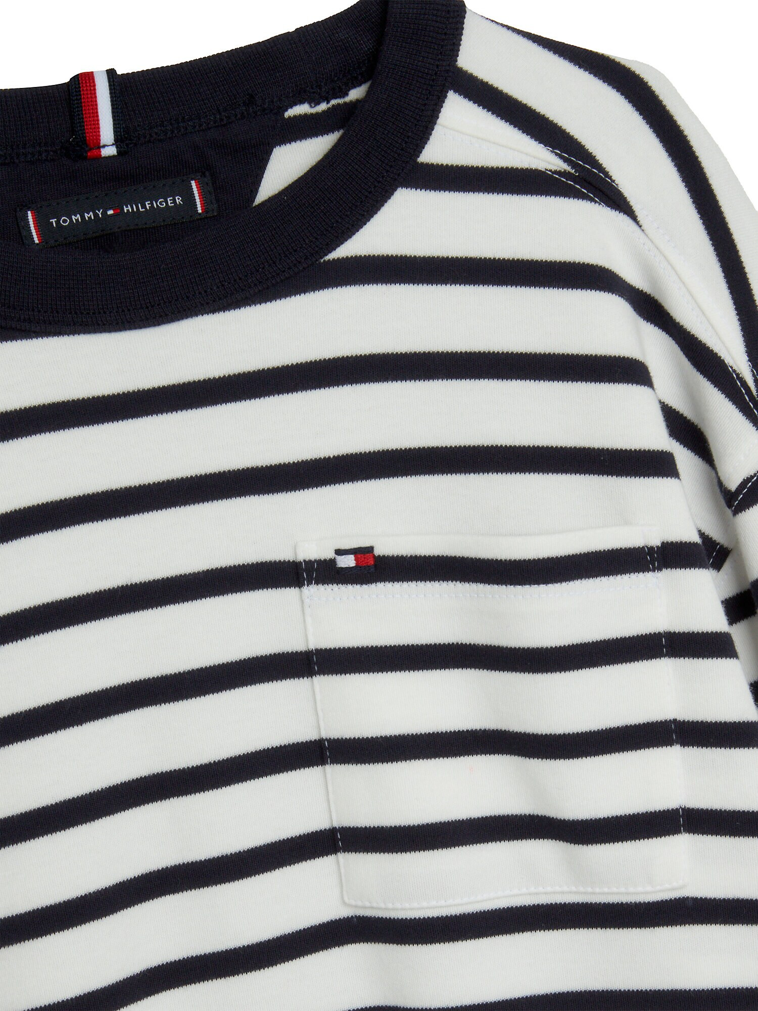 TOMMY HILFIGER Mikina tmavomodrá / biela - Pepit.sk