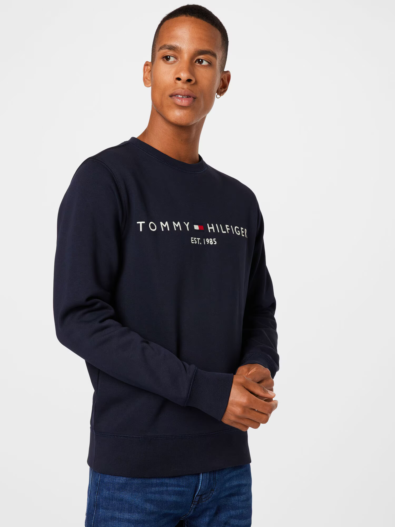 TOMMY HILFIGER Mikina tmavomodrá / červená / biela - Pepit.sk