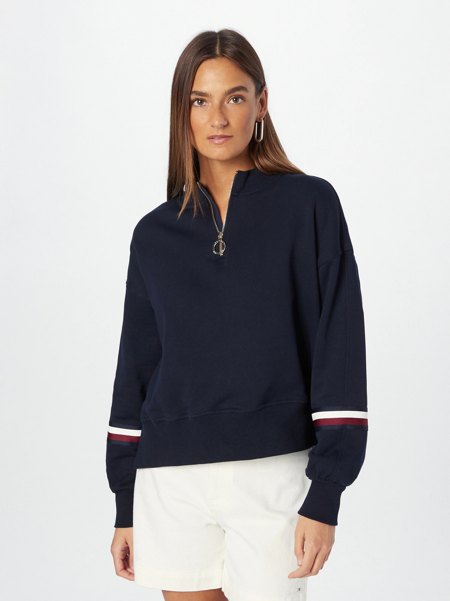 TOMMY HILFIGER Mikina tmavomodrá / červená / biela - Pepit.sk