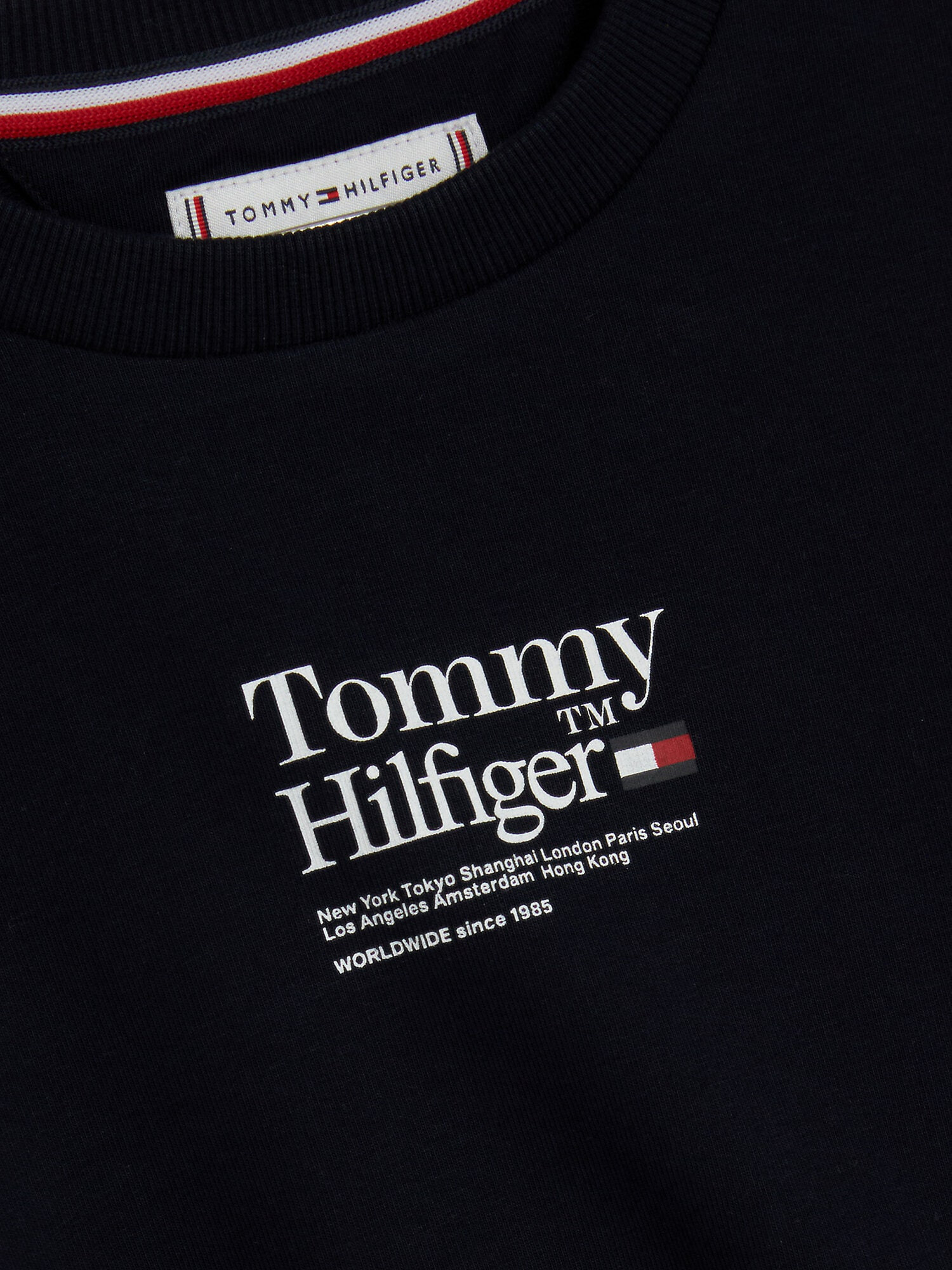 TOMMY HILFIGER Mikina tmavomodrá / červená / biela - Pepit.sk