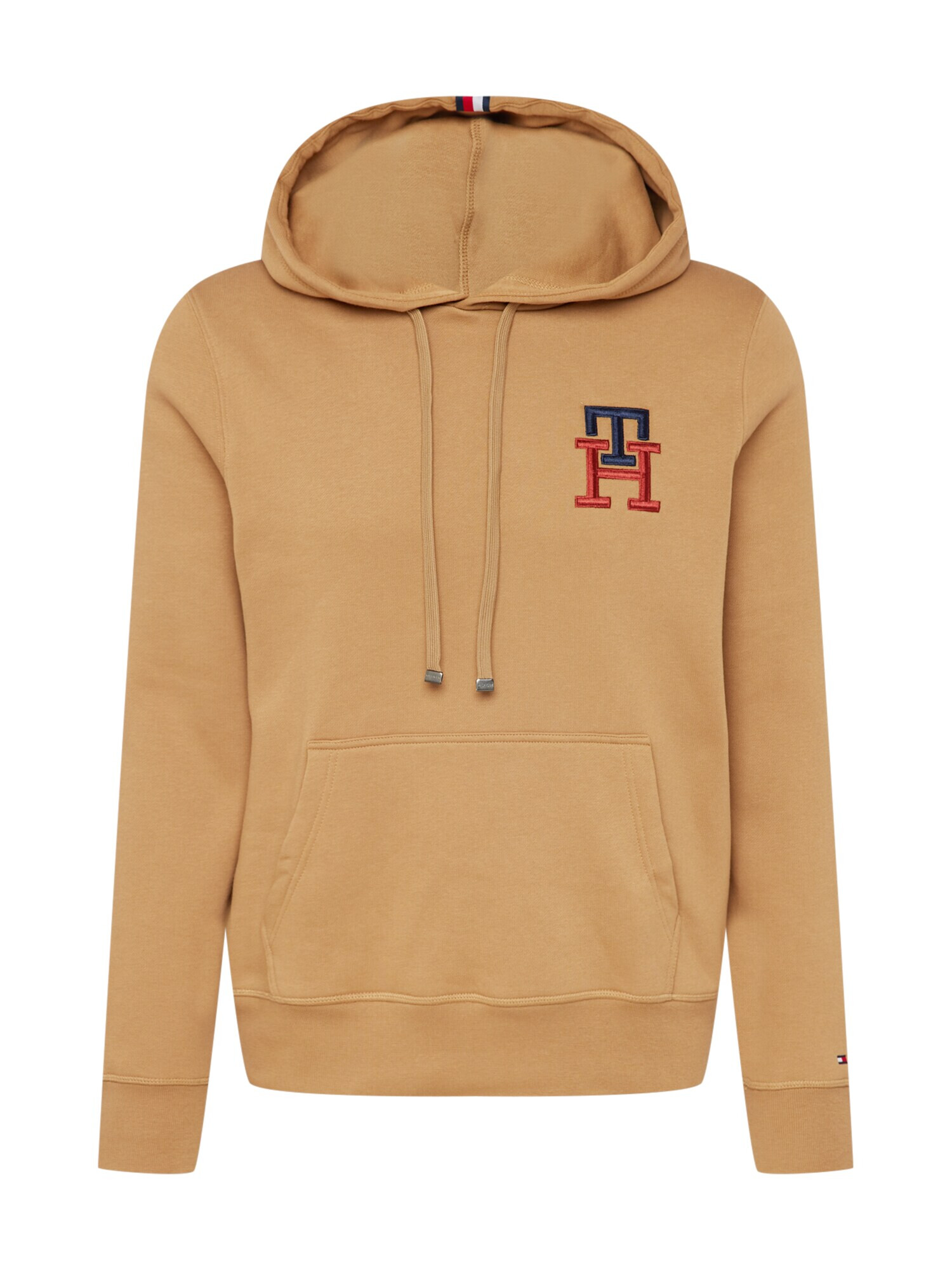 TOMMY HILFIGER Mikina tmavomodrá / kapučíno / ohnivo červená - Pepit.sk