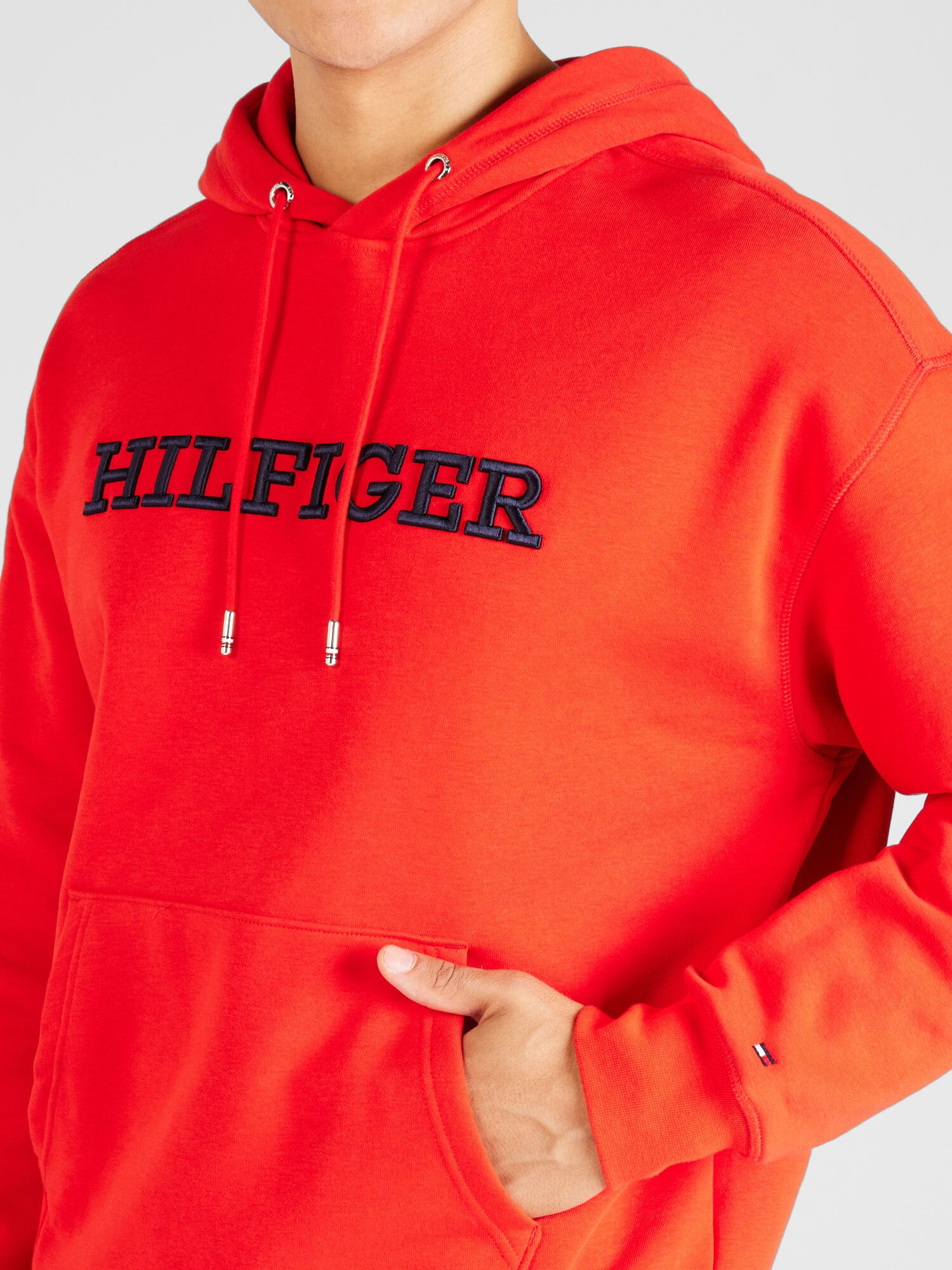 TOMMY HILFIGER Mikina tmavomodrá / neónovo červená - Pepit.sk