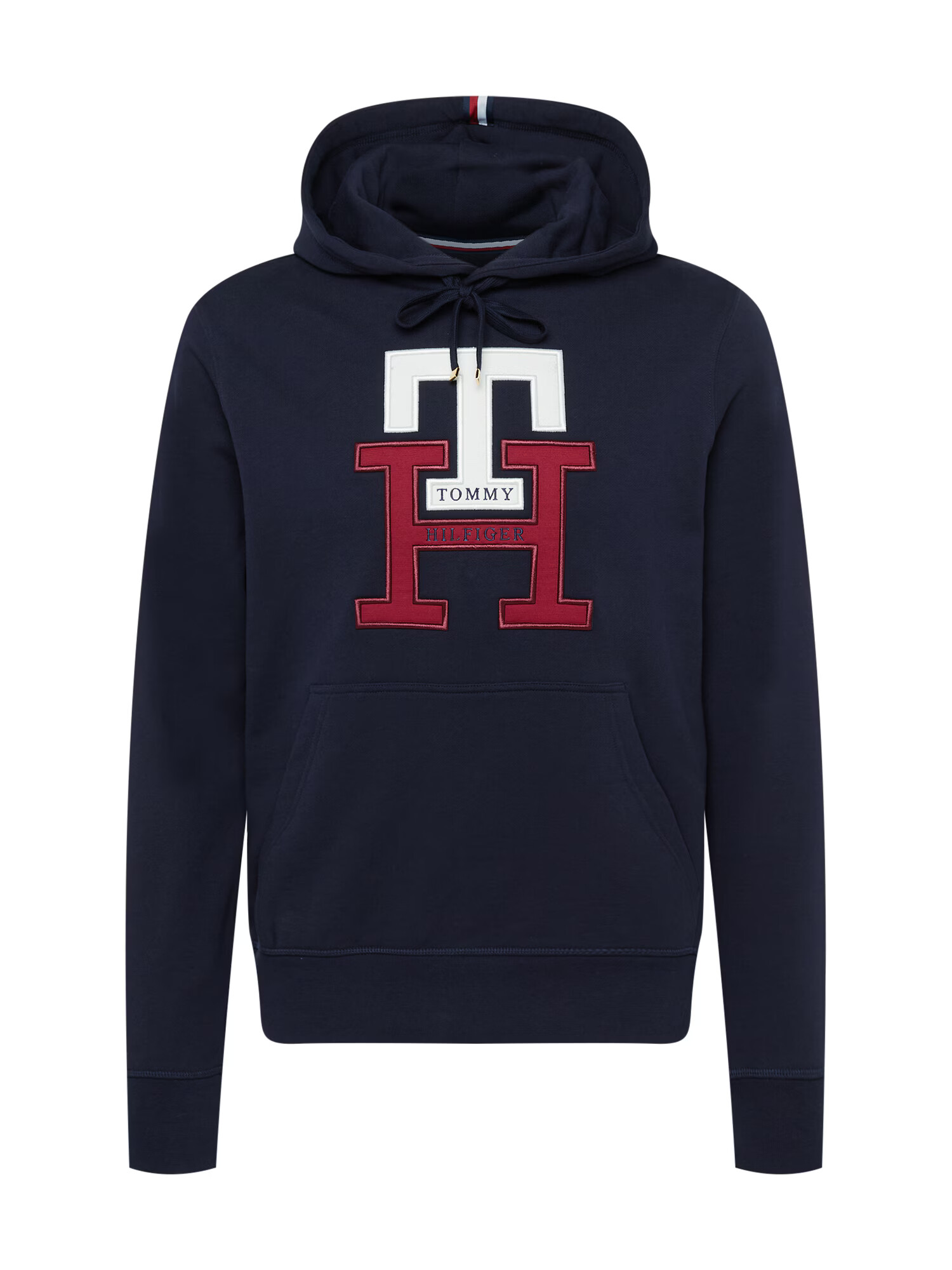 TOMMY HILFIGER Mikina tmavomodrá / tmavočervená / biela - Pepit.sk