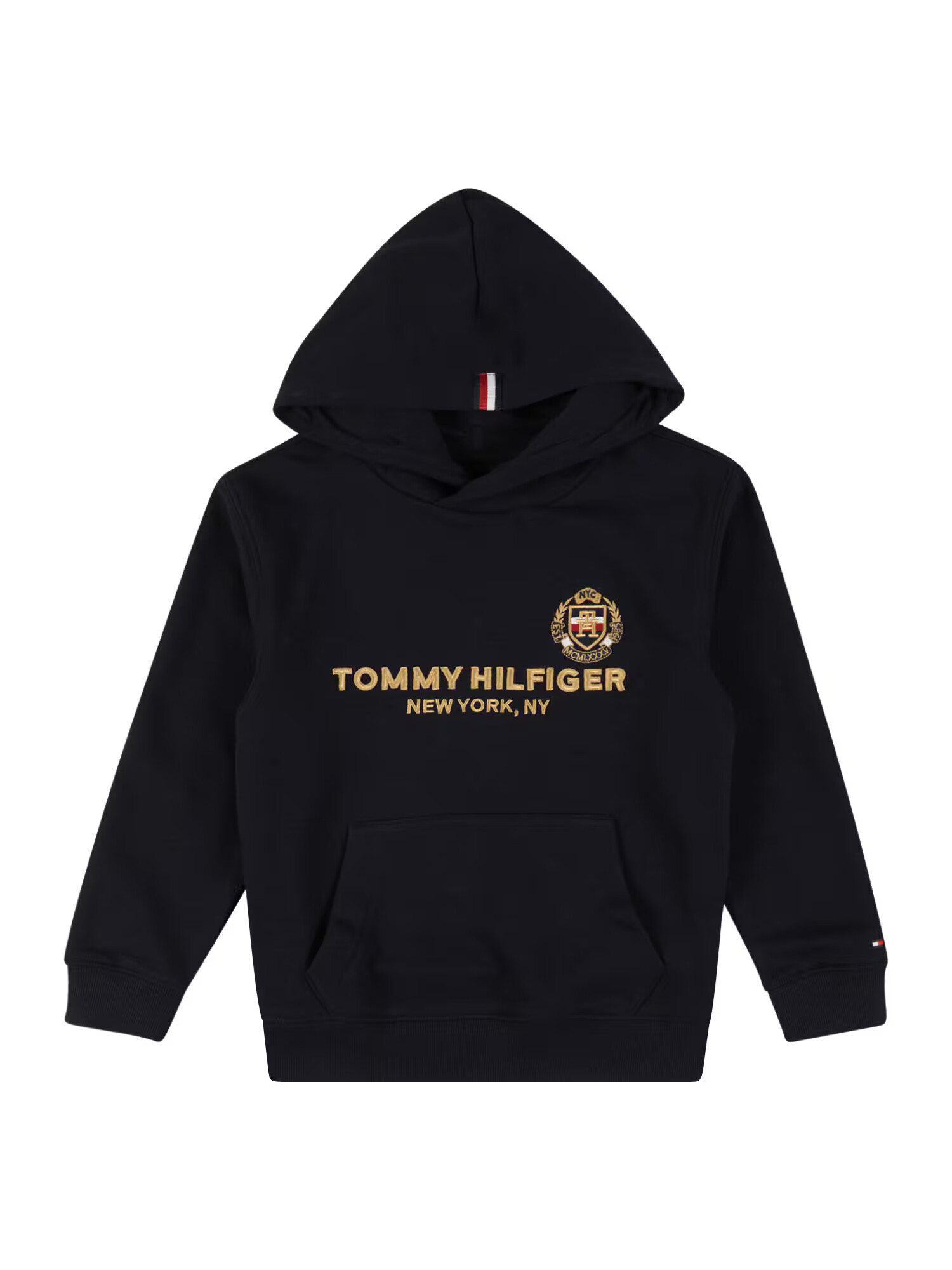 TOMMY HILFIGER Mikina tmavomodrá / zlatá / červená / biela - Pepit.sk