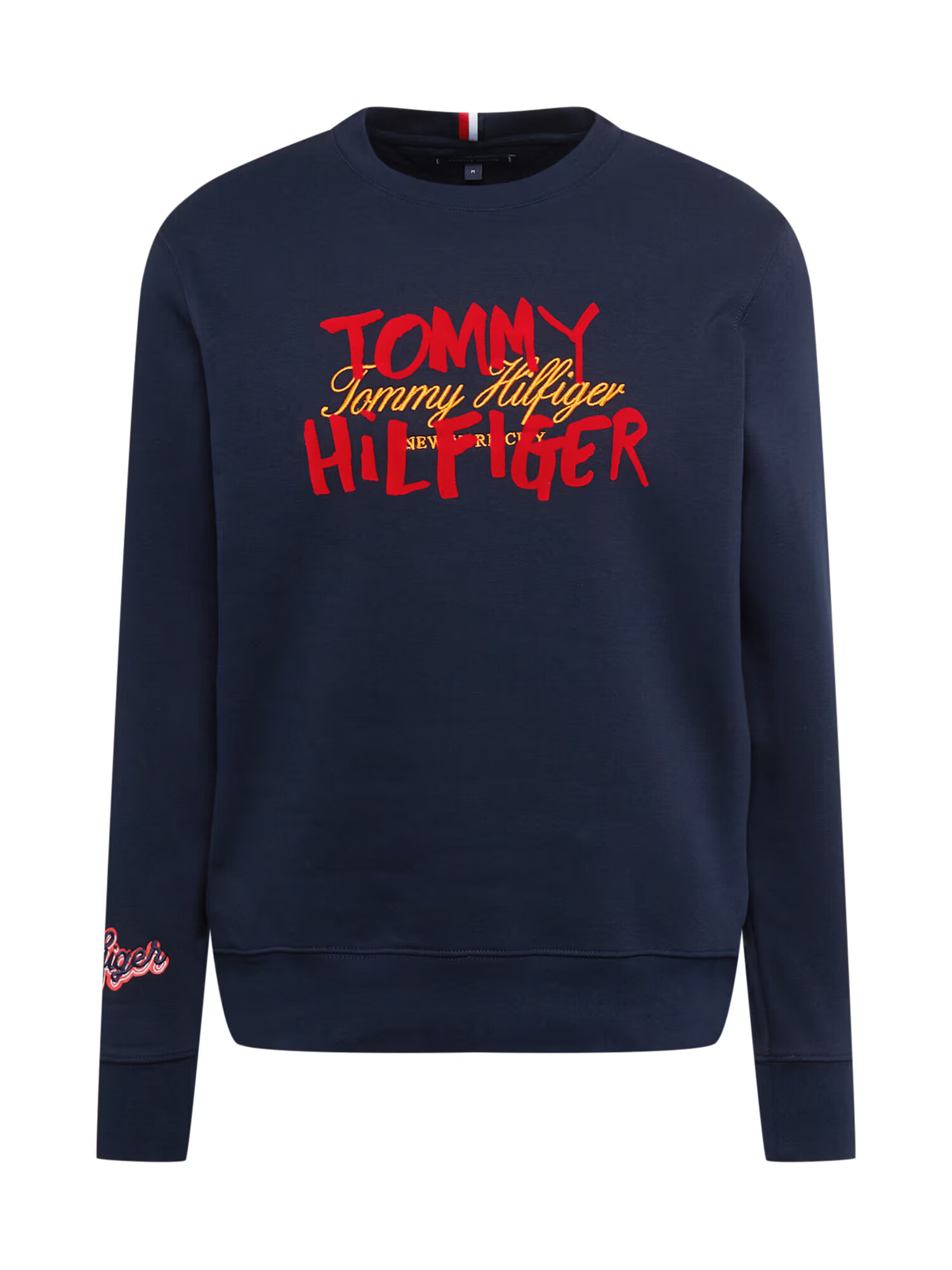 TOMMY HILFIGER Mikina tmavomodrá / zlatá žltá / červená / biela - Pepit.sk