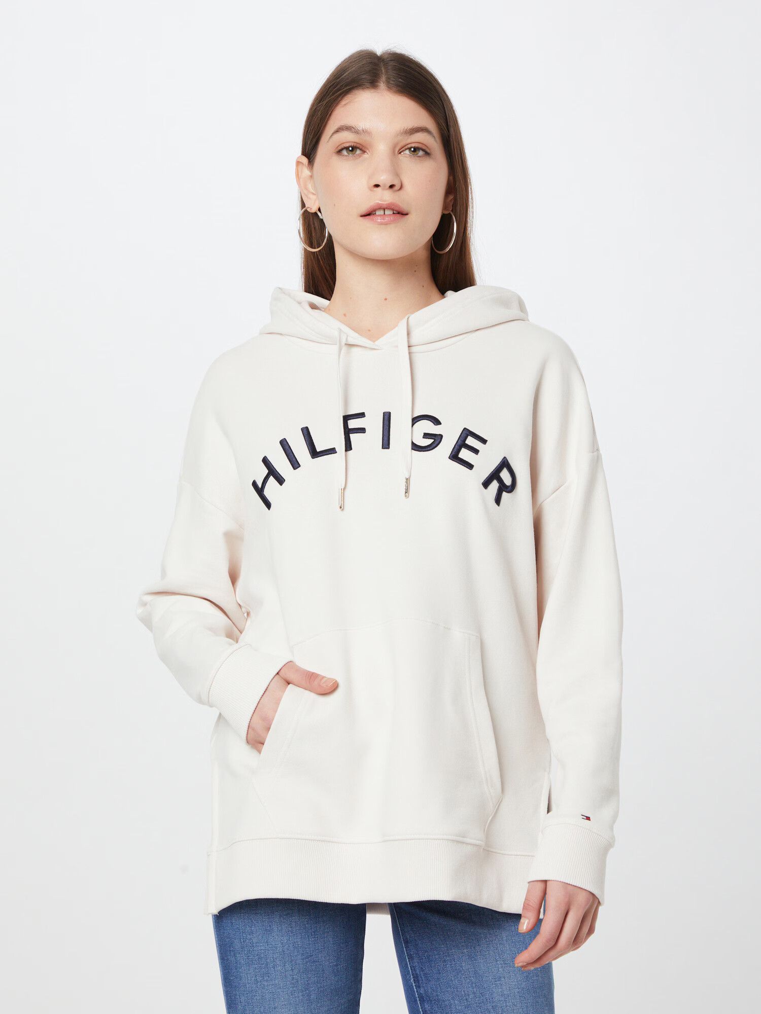 TOMMY HILFIGER Mikina tmelová / námornícka modrá / krvavo červená / biela - Pepit.sk