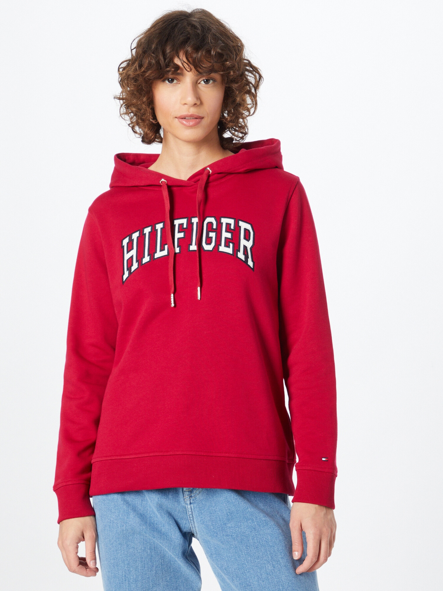 TOMMY HILFIGER Mikina vínovo červená / čierna / biela - Pepit.sk