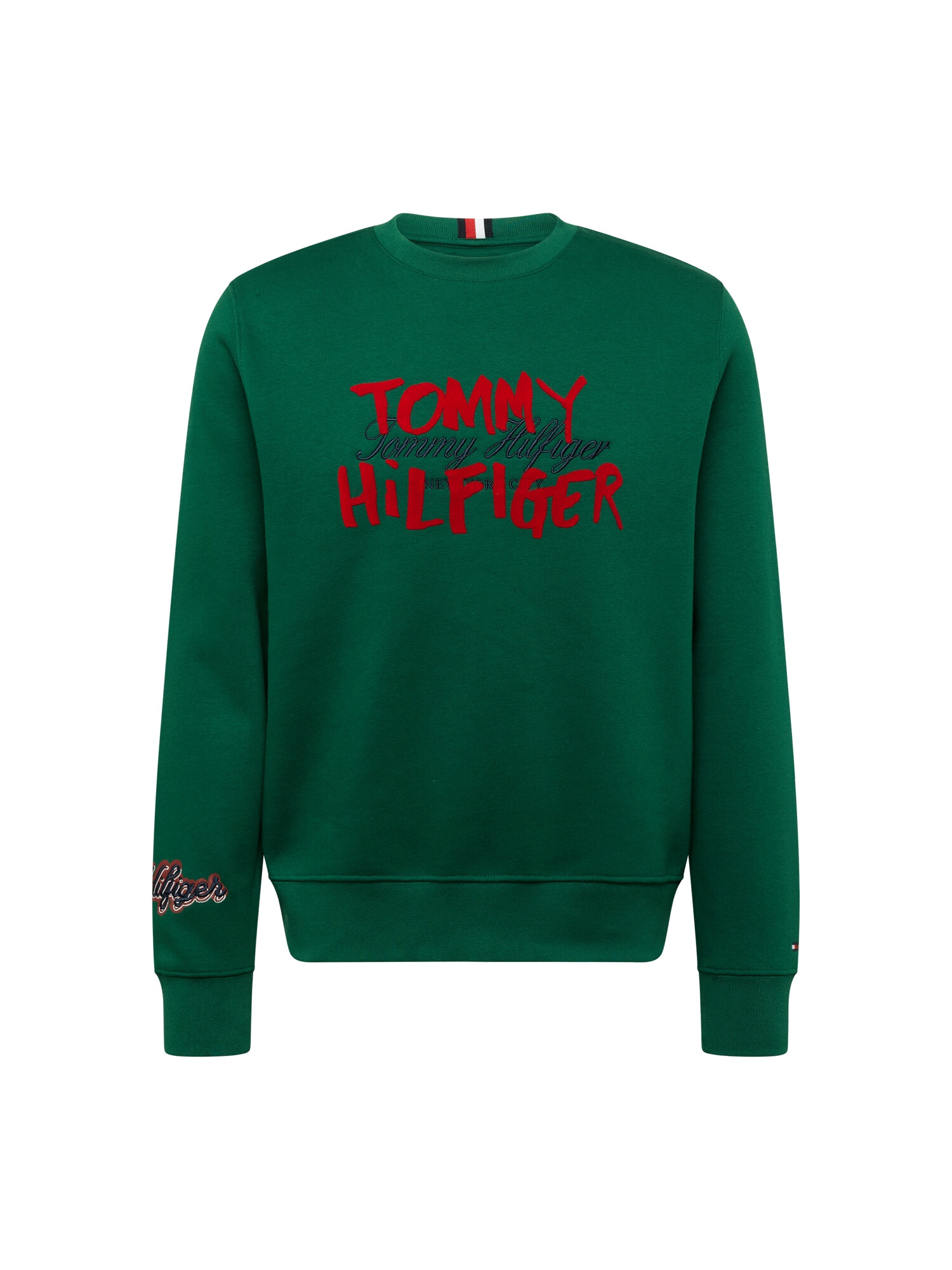 TOMMY HILFIGER Mikina zelená / červená - Pepit.sk