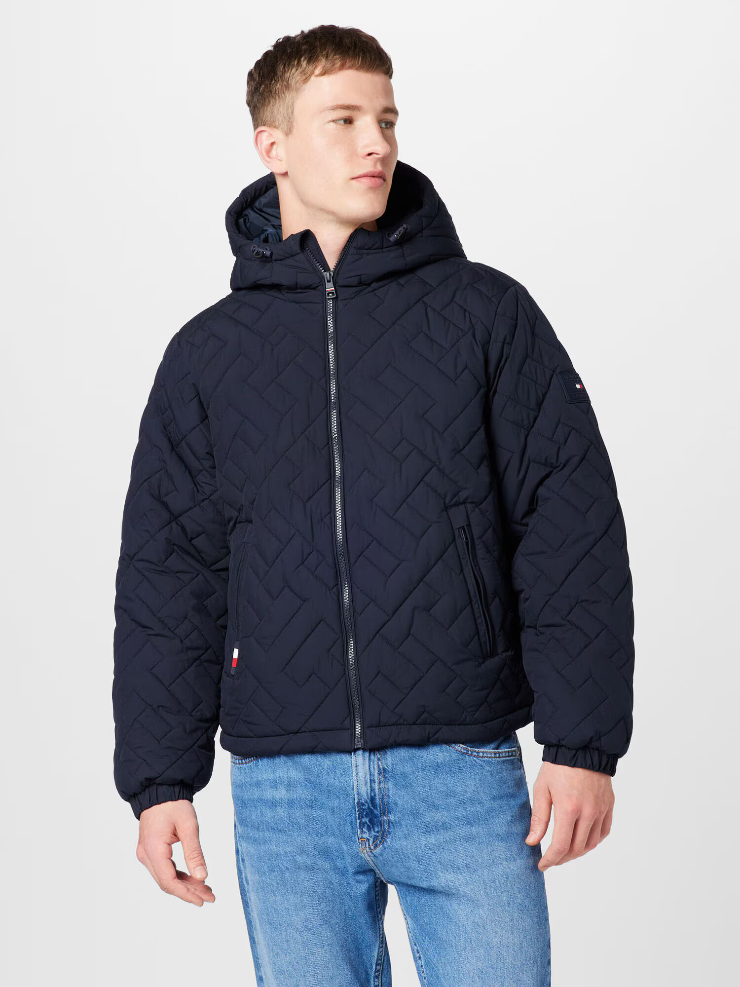 TOMMY HILFIGER Prechodná bunda námornícka modrá - Pepit.sk