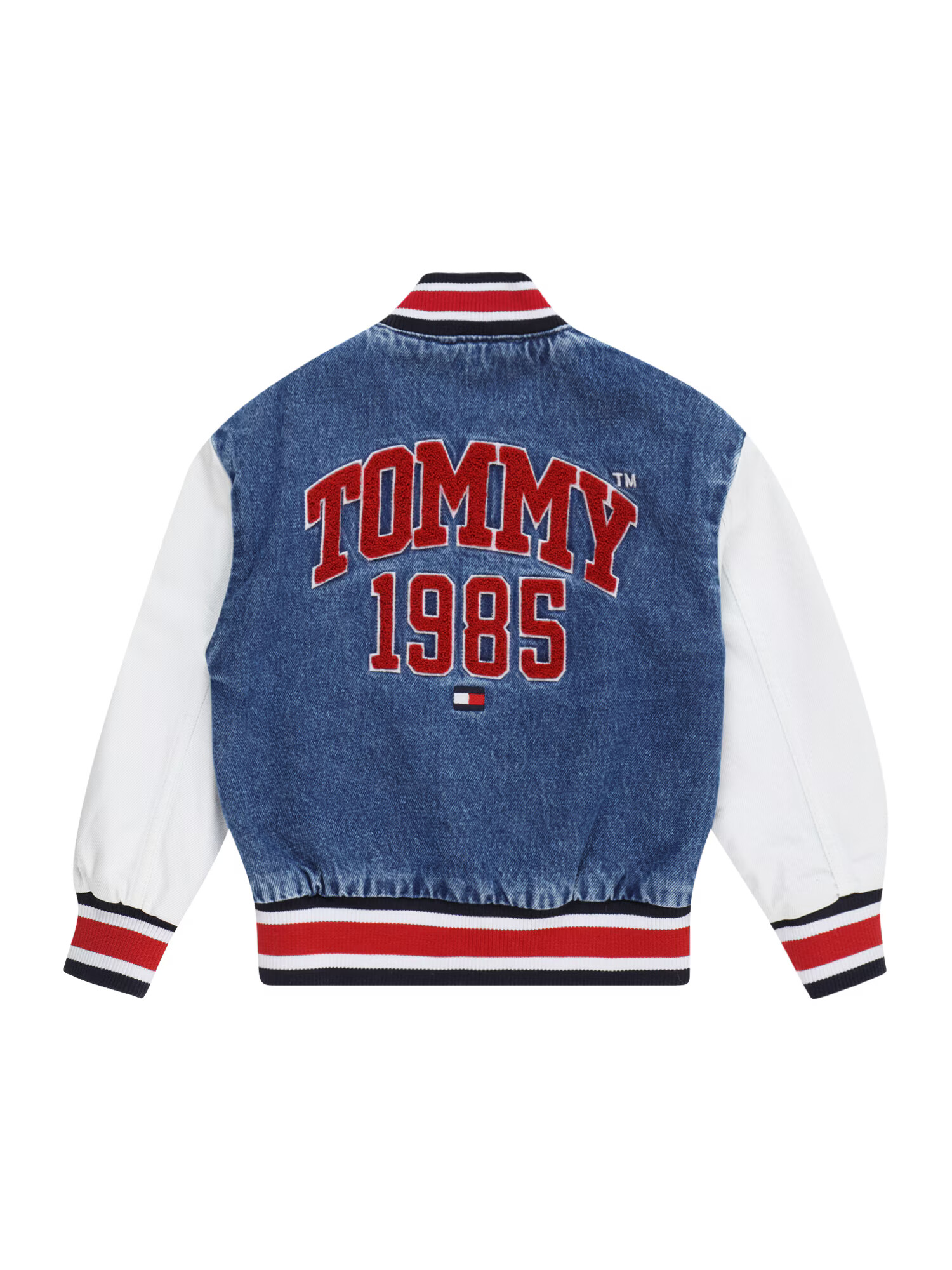 TOMMY HILFIGER Prechodná bunda námornícka modrá / modrá denim / červená / biela - Pepit.sk