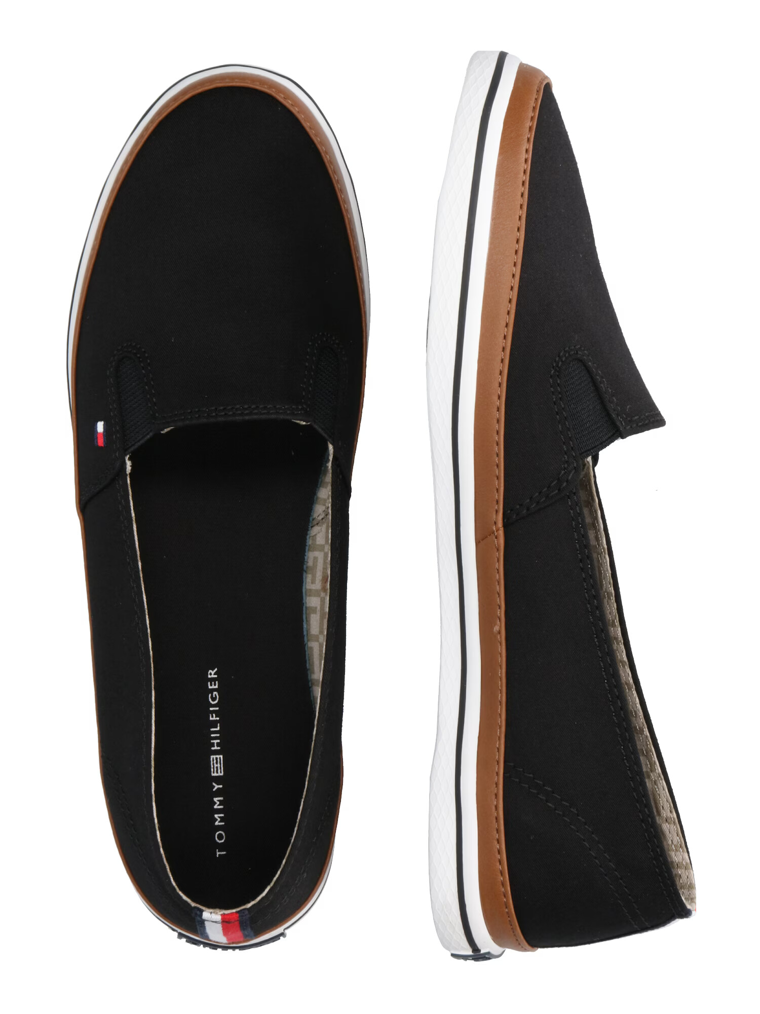 TOMMY HILFIGER Slip-on obuv 'Kesha' koňaková / čierna - Pepit.sk