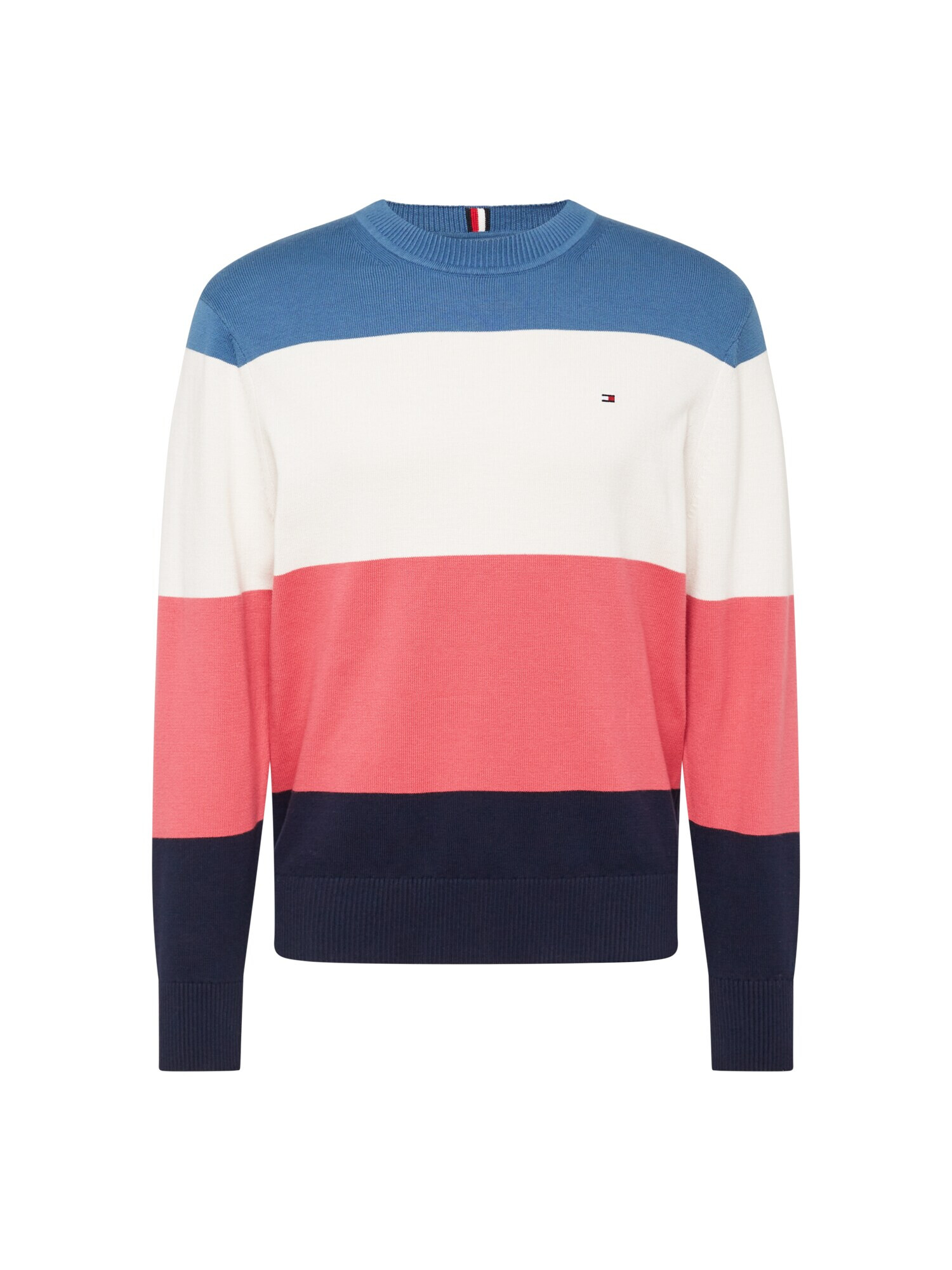 TOMMY HILFIGER Sveter modrá / tmavomodrá / pitaya / biela - Pepit.sk