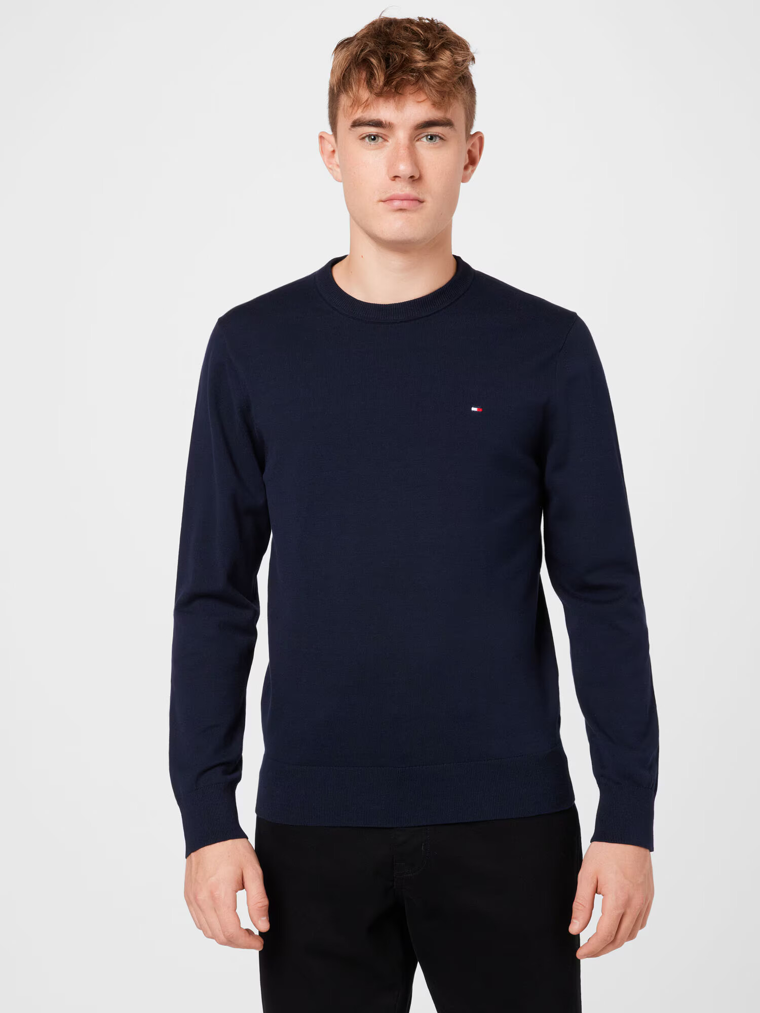 TOMMY HILFIGER Sveter námornícka modrá / červená / biela - Pepit.sk