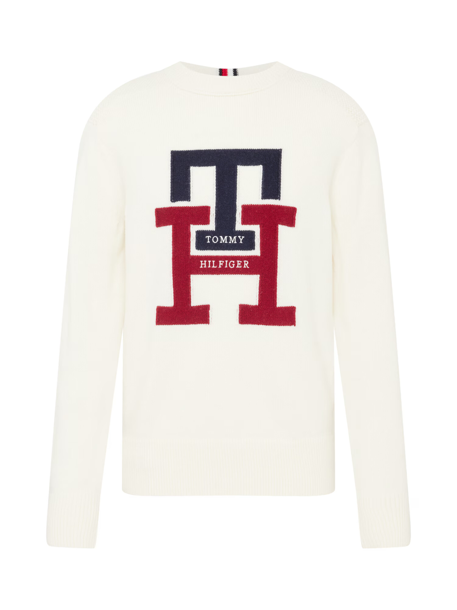 TOMMY HILFIGER Sveter námornícka modrá / červená / biela - Pepit.sk